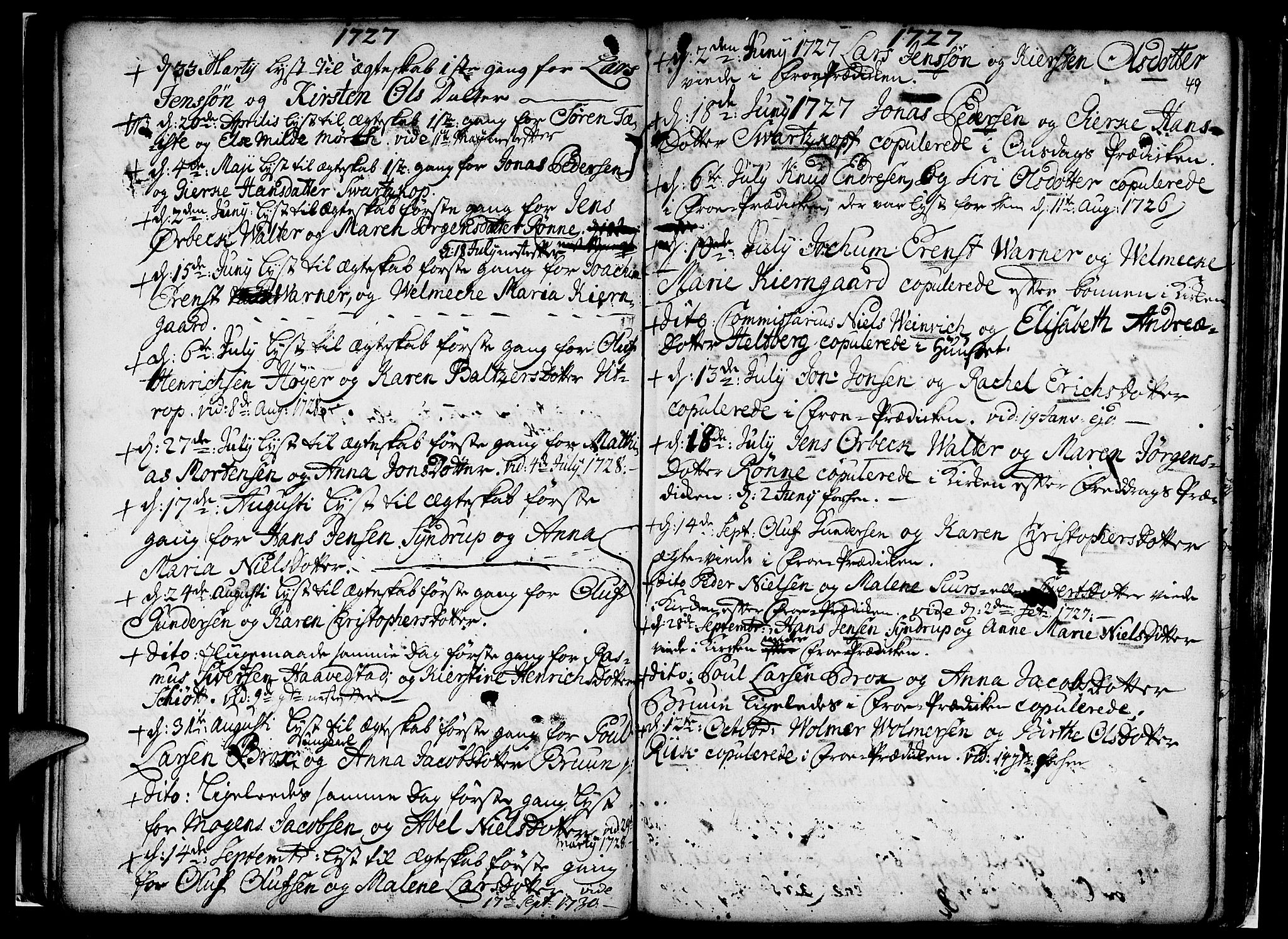 Nykirken Sokneprestembete, SAB/A-77101/H/Haa/L0007: Parish register (official) no. A 7, 1719-1781, p. 49