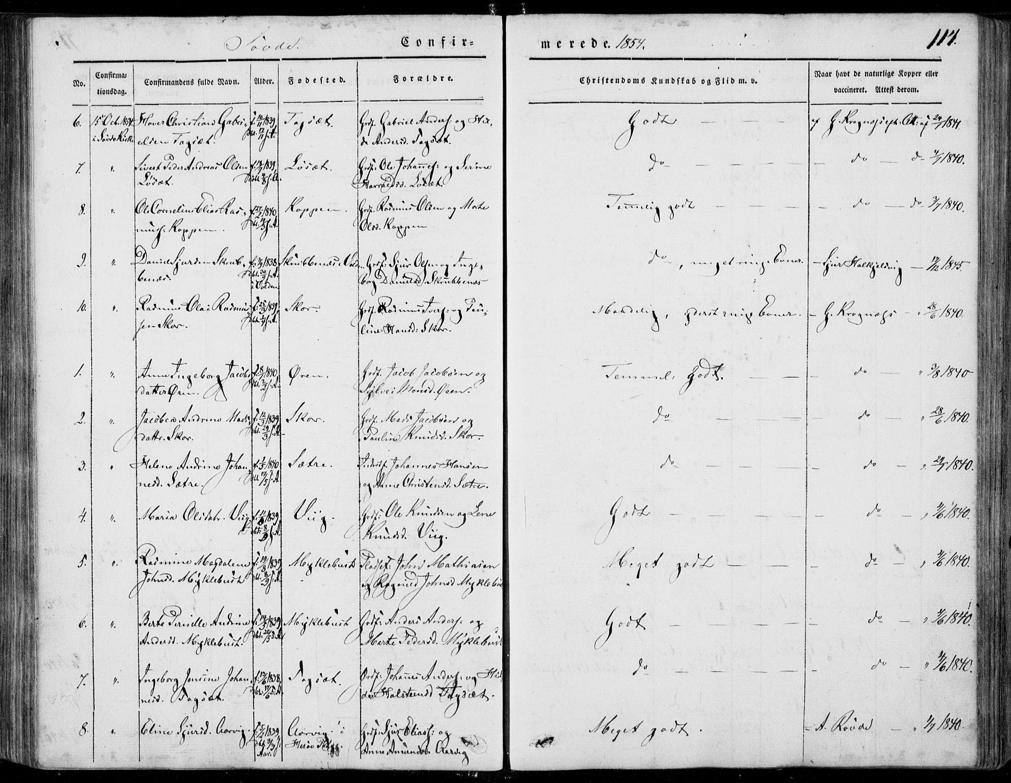 Ministerialprotokoller, klokkerbøker og fødselsregistre - Møre og Romsdal, SAT/A-1454/502/L0023: Parish register (official) no. 502A01, 1844-1873, p. 114