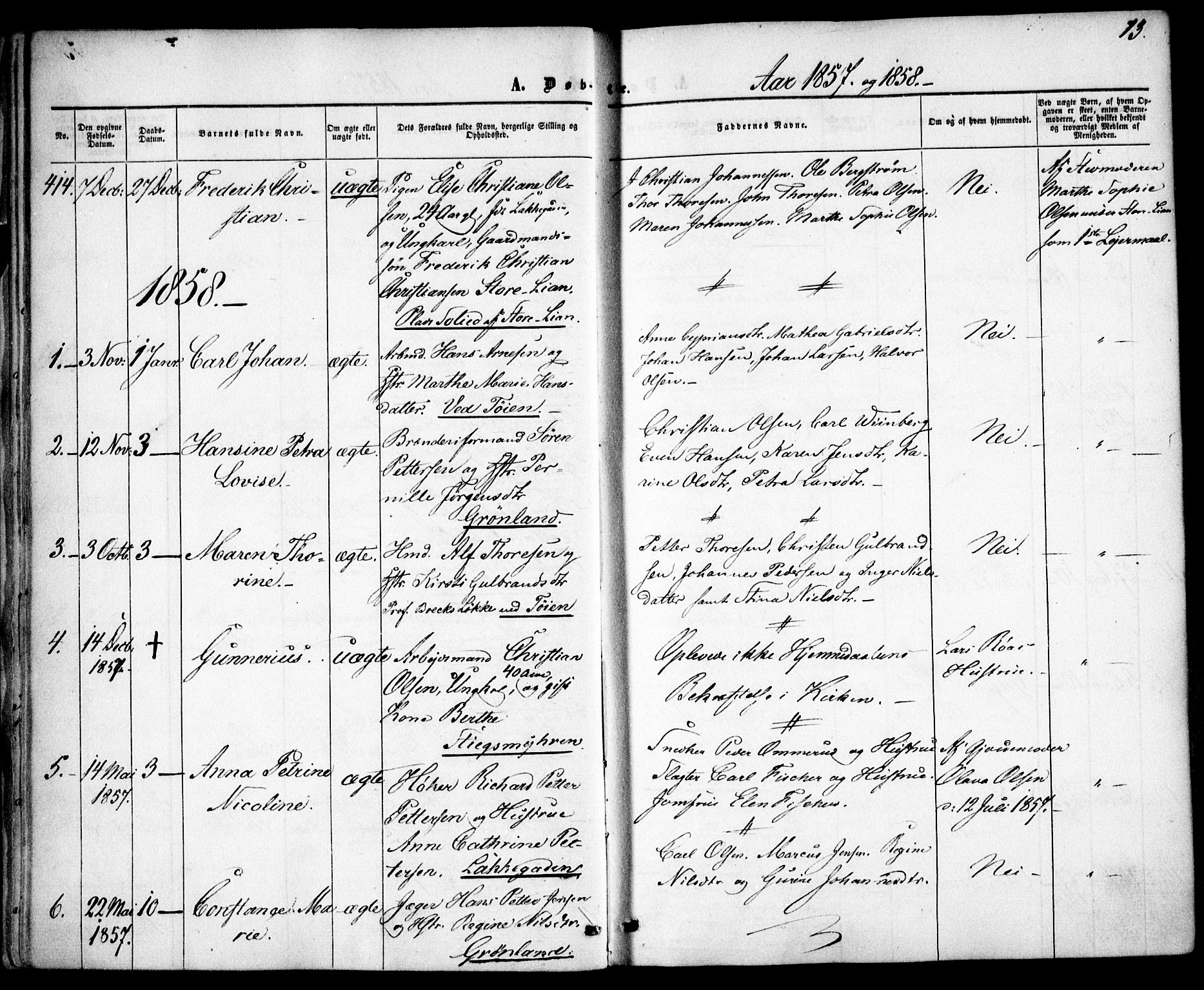 Vestre Aker prestekontor Kirkebøker, SAO/A-10025/F/Fa/L0004: Parish register (official) no. 4, 1857-1877, p. 13