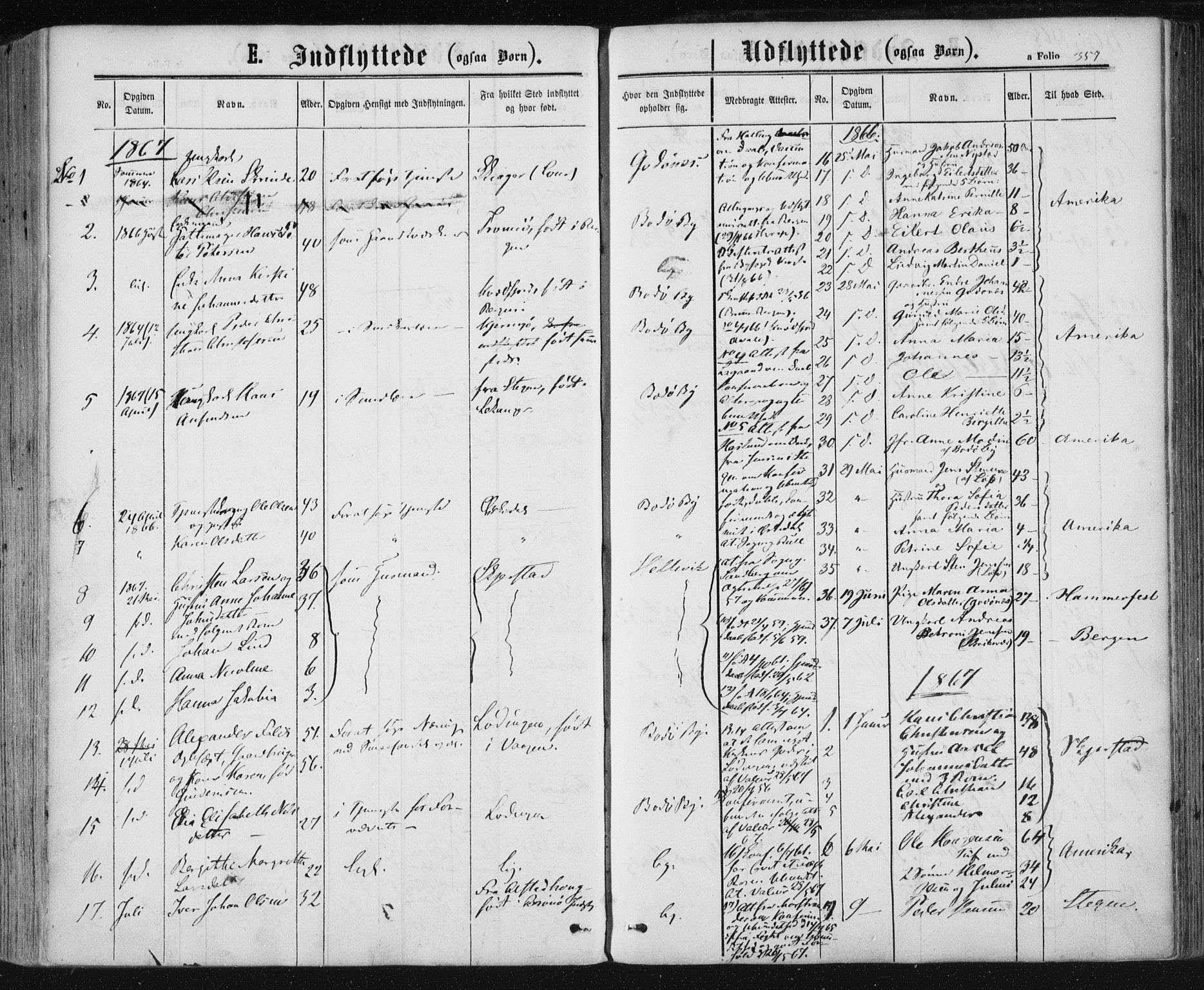 Ministerialprotokoller, klokkerbøker og fødselsregistre - Nordland, SAT/A-1459/801/L0008: Parish register (official) no. 801A08, 1864-1875, p. 357