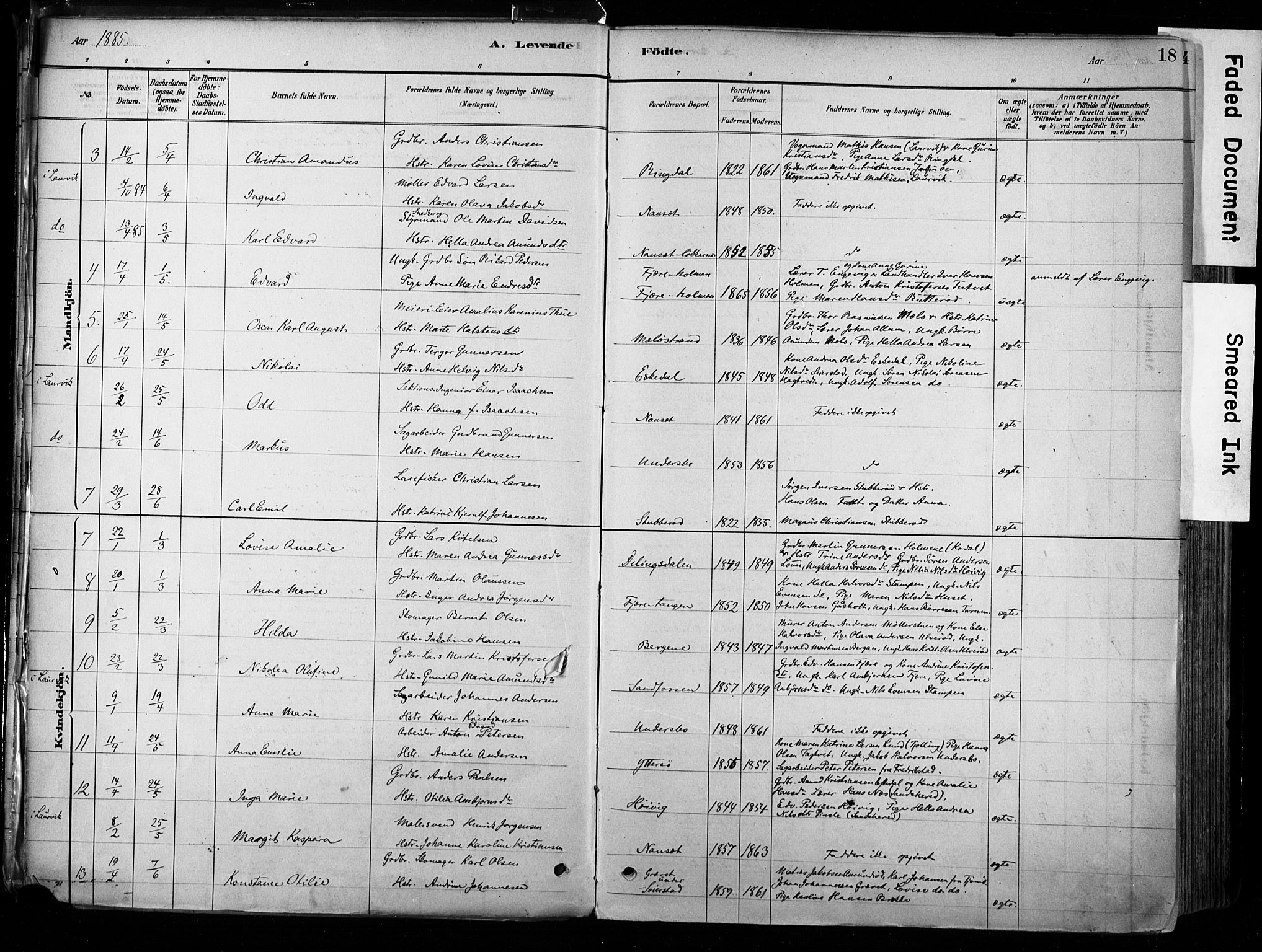 Hedrum kirkebøker, AV/SAKO-A-344/F/Fa/L0009: Parish register (official) no. I 9, 1881-1903, p. 18