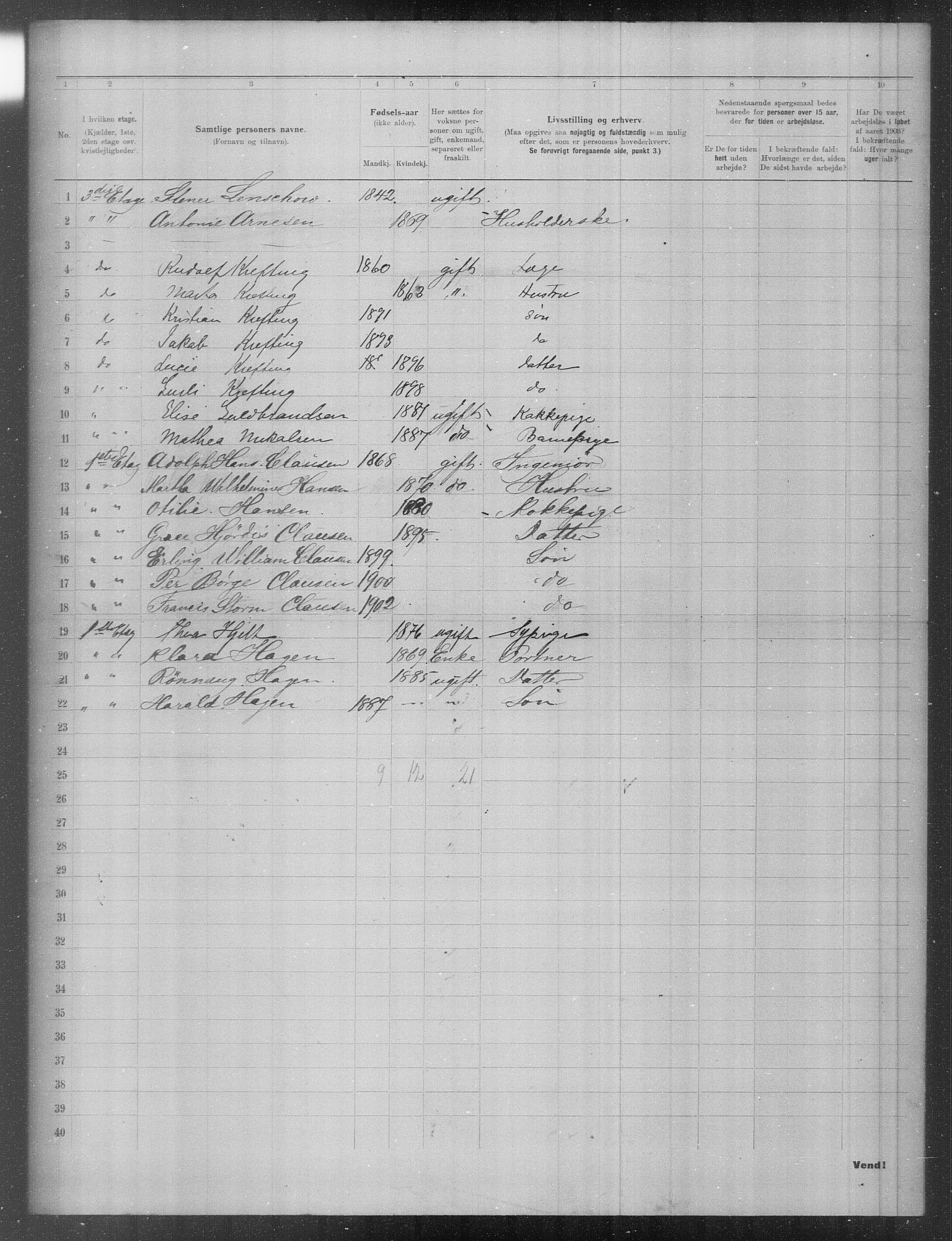 OBA, Municipal Census 1903 for Kristiania, 1903, p. 10660