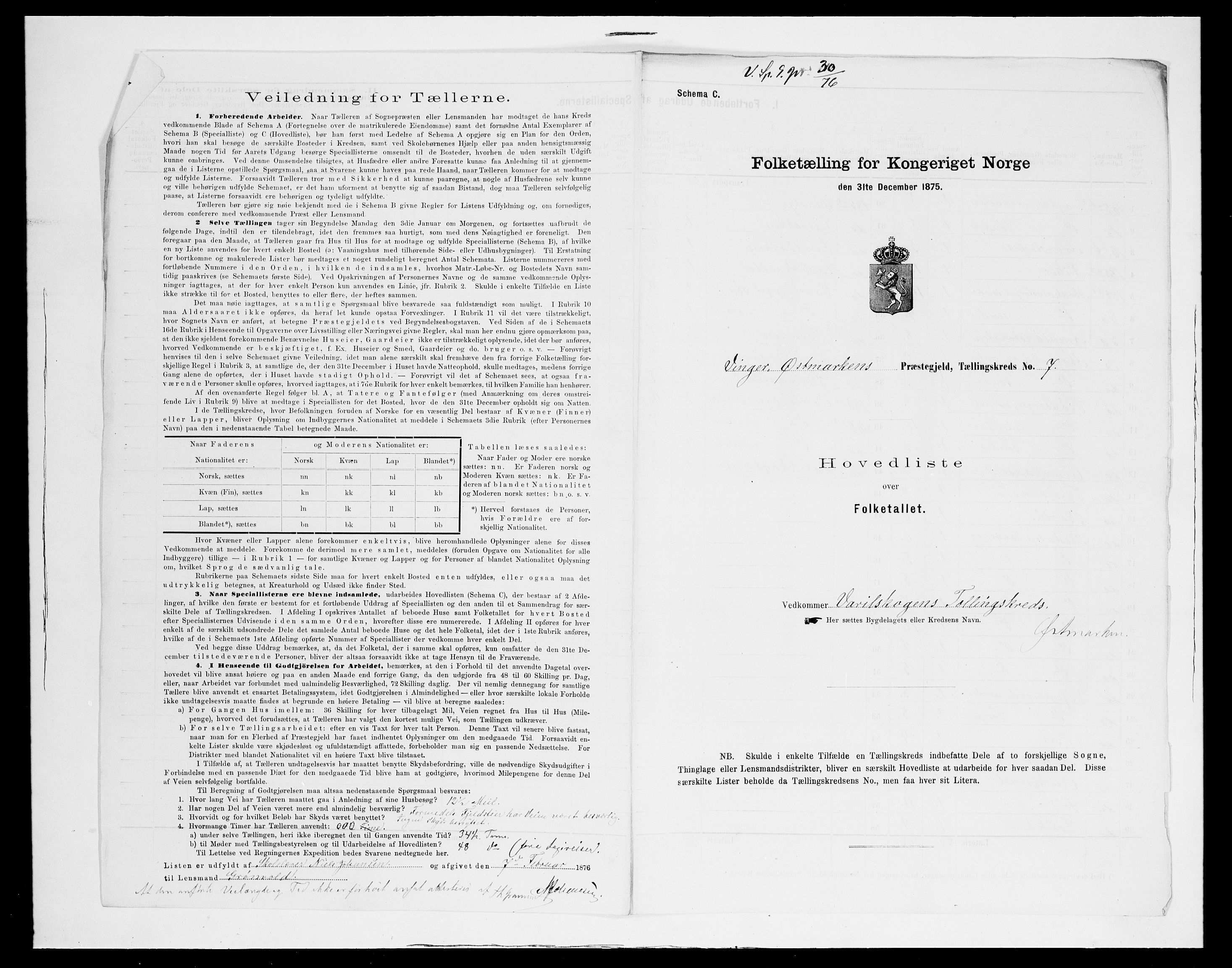 SAH, 1875 census for 0421L Vinger/Vinger og Austmarka, 1875, p. 38