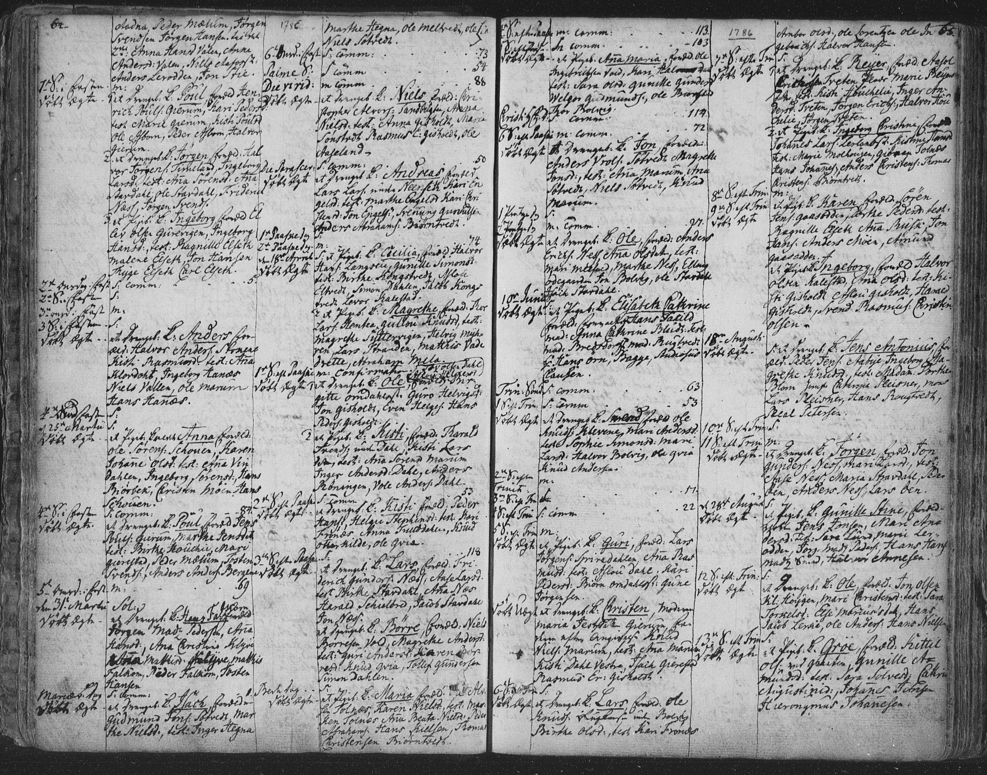 Solum kirkebøker, SAKO/A-306/F/Fa/L0003: Parish register (official) no. I 3, 1761-1814, p. 64-65