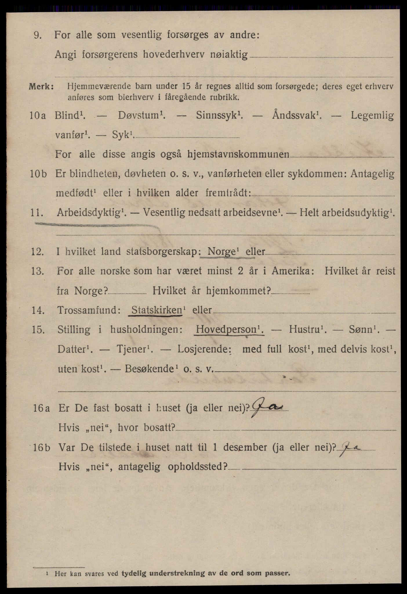 SAT, 1920 census for Kristiansund, 1920, p. 36976