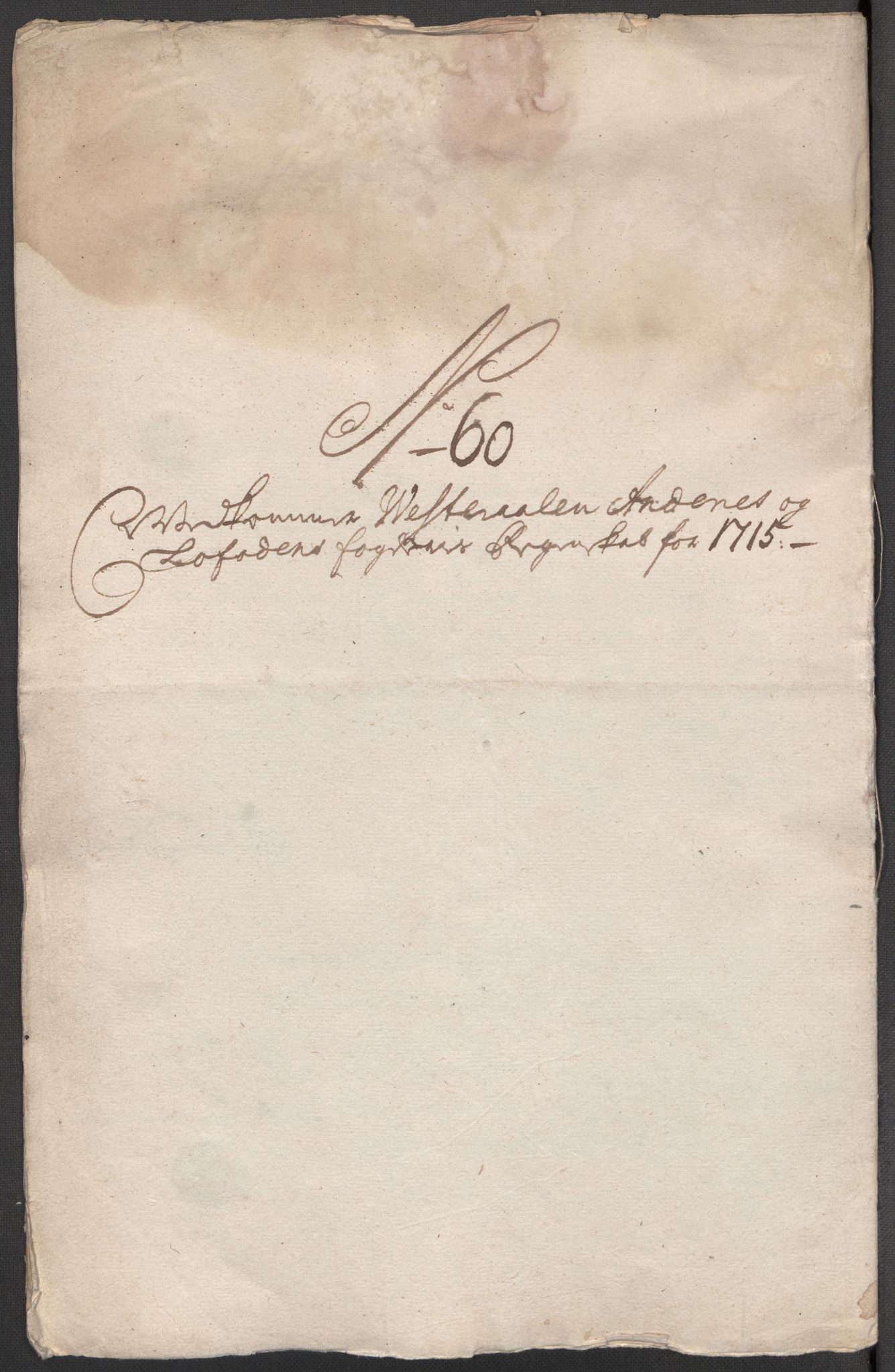 Rentekammeret inntil 1814, Reviderte regnskaper, Fogderegnskap, AV/RA-EA-4092/R67/L4681: Fogderegnskap Vesterålen, Andenes og Lofoten, 1715, p. 264