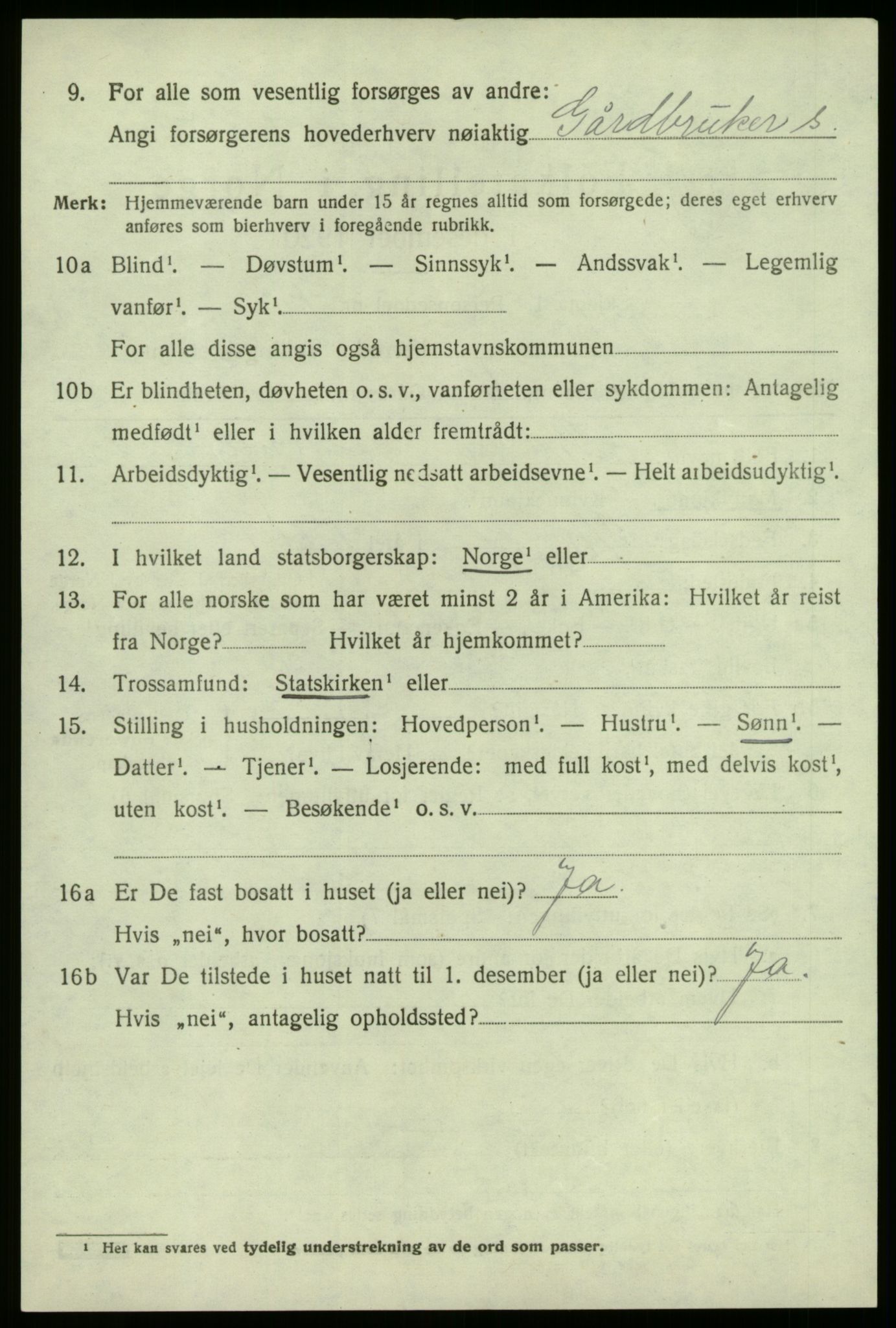 SAB, 1920 census for Vik, 1920, p. 5514