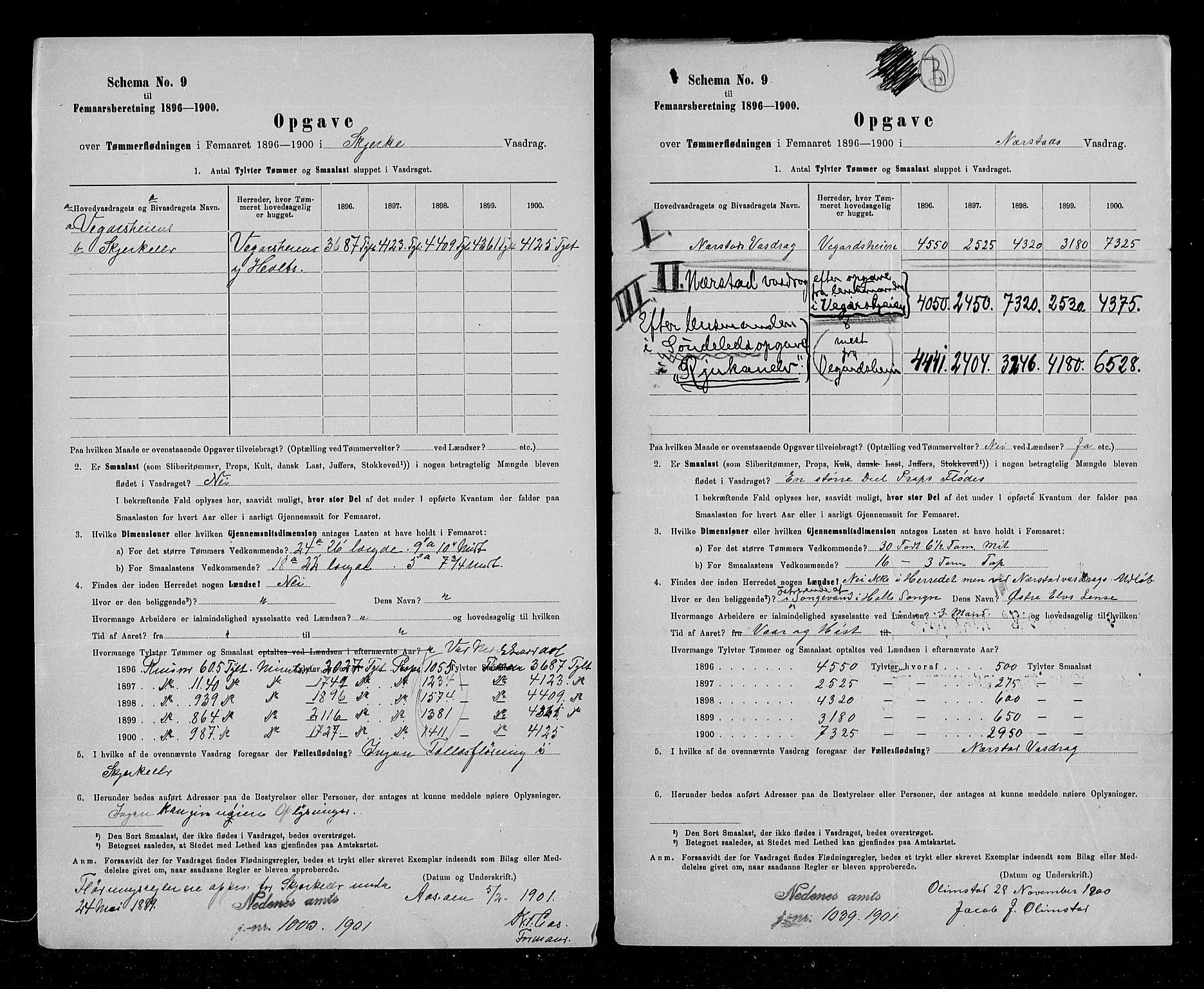 Statistisk sentralbyrå, Næringsøkonomiske emner, Generelt - Amtmennenes femårsberetninger, AV/RA-S-2233/F/Fa/L0092: --, 1896-1900, p. 6