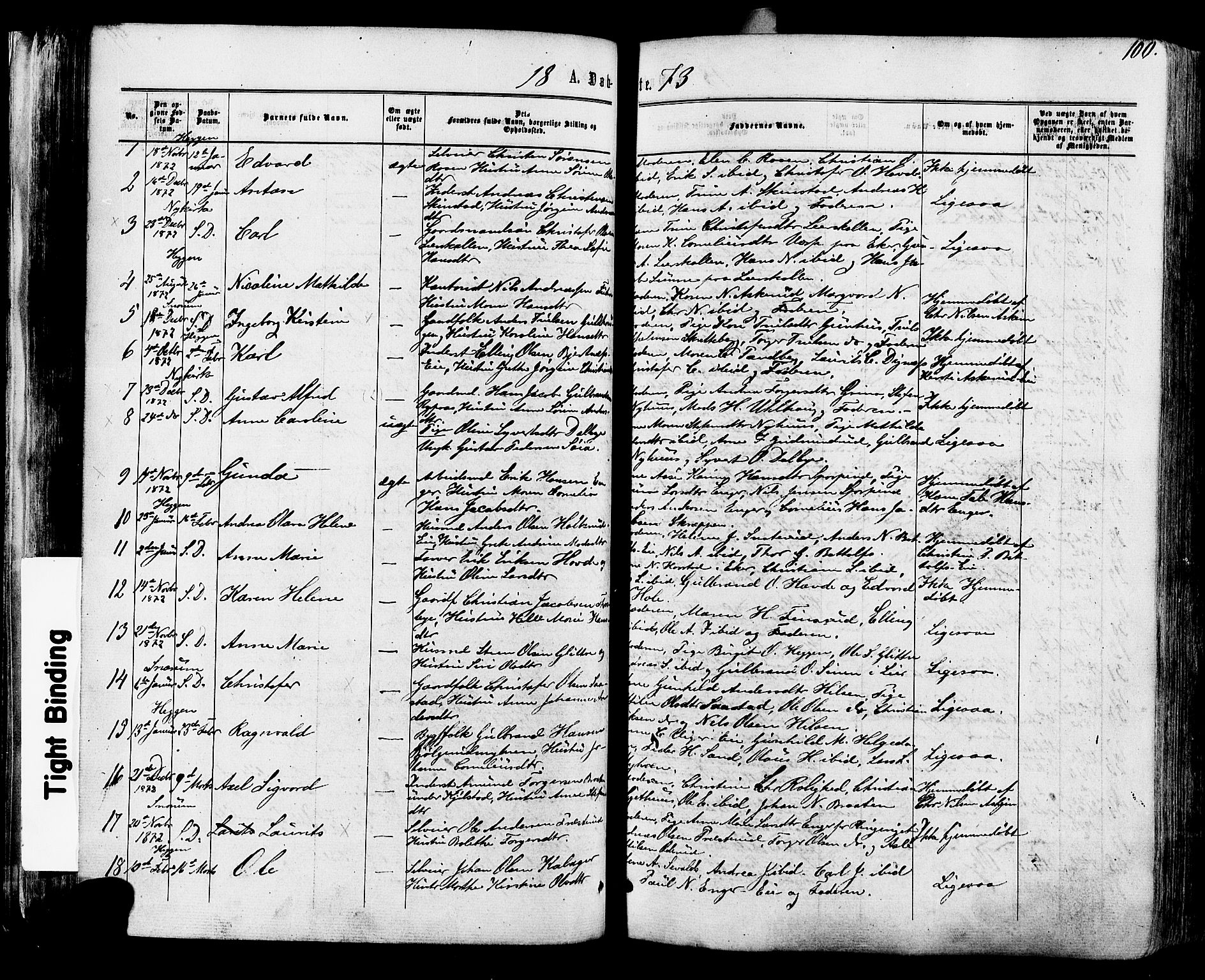 Modum kirkebøker, SAKO/A-234/F/Fa/L0010: Parish register (official) no. 10, 1865-1876, p. 100