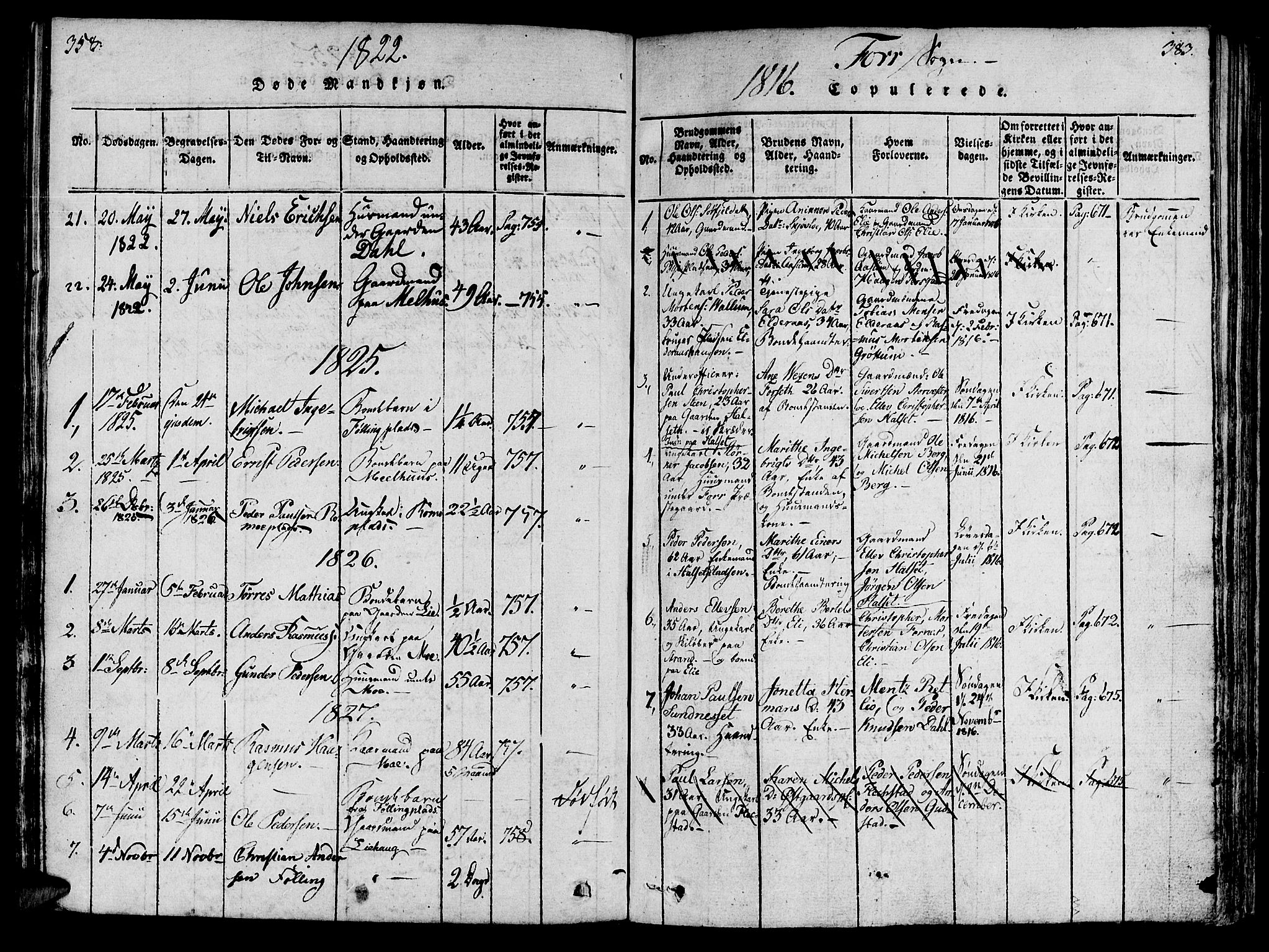 Ministerialprotokoller, klokkerbøker og fødselsregistre - Nord-Trøndelag, SAT/A-1458/746/L0441: Parish register (official) no. 746A03 /4, 1816-1827, p. 358-383