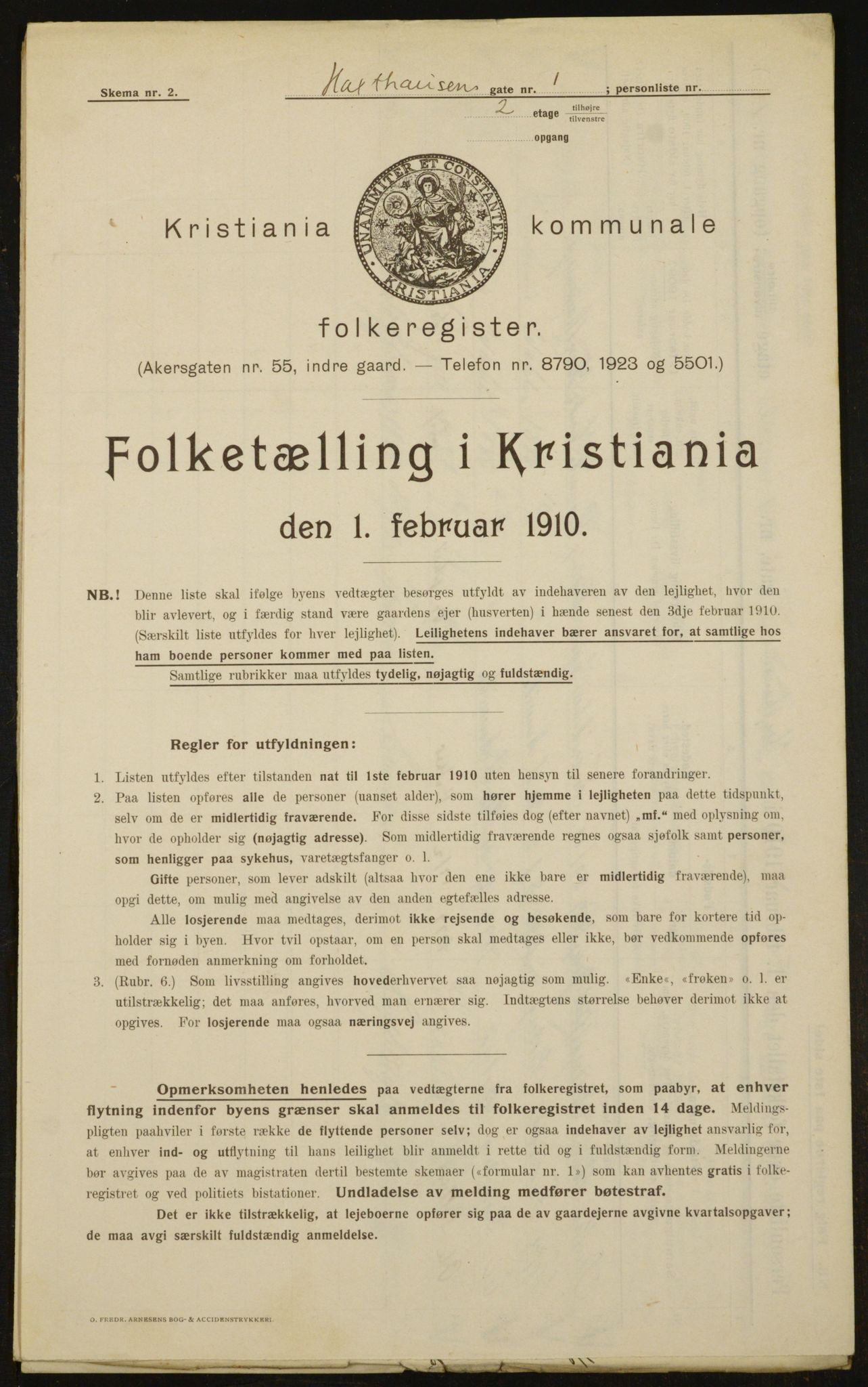 OBA, Municipal Census 1910 for Kristiania, 1910, p. 34380