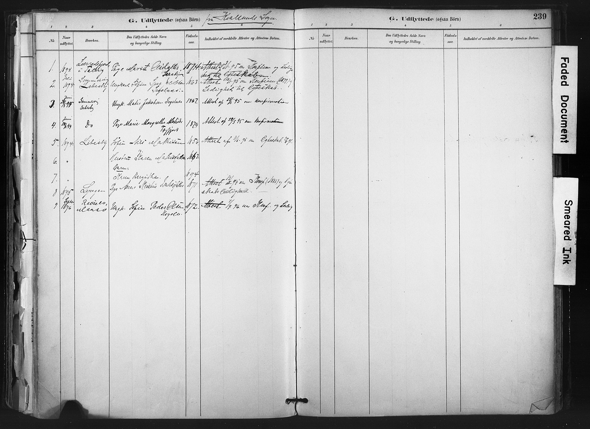 Hammerfest sokneprestkontor, SATØ/S-1347: Parish register (official) no. 11 /2, 1885-1897, p. 239