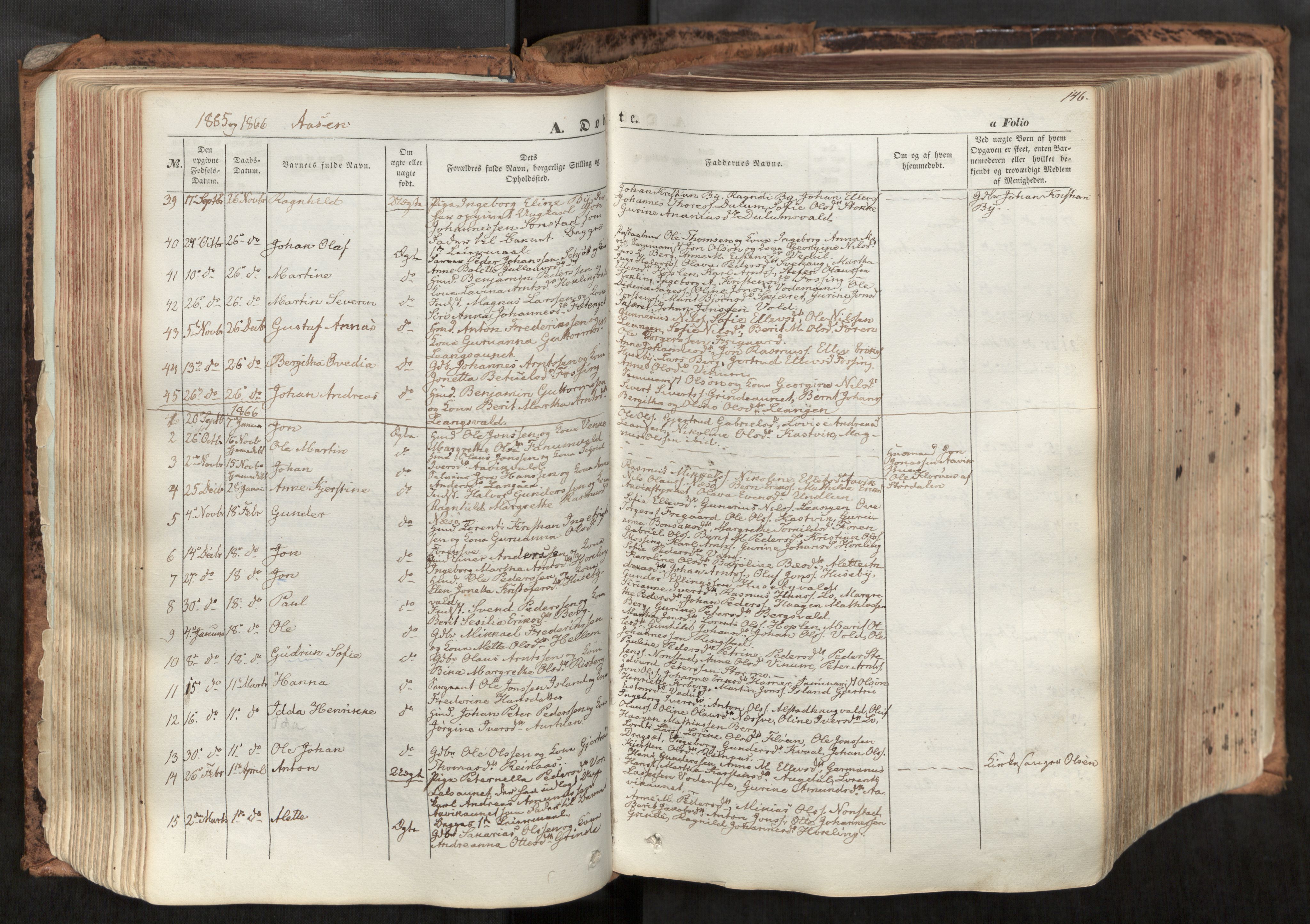Ministerialprotokoller, klokkerbøker og fødselsregistre - Nord-Trøndelag, SAT/A-1458/713/L0116: Parish register (official) no. 713A07, 1850-1877, p. 146