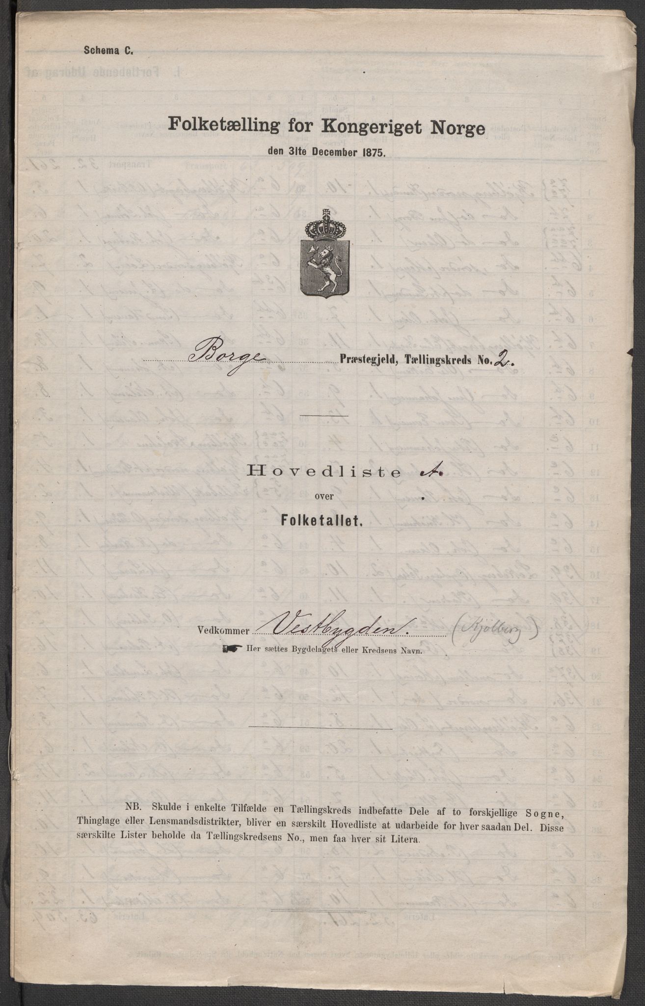 RA, 1875 census for 0113P Borge, 1875, p. 4