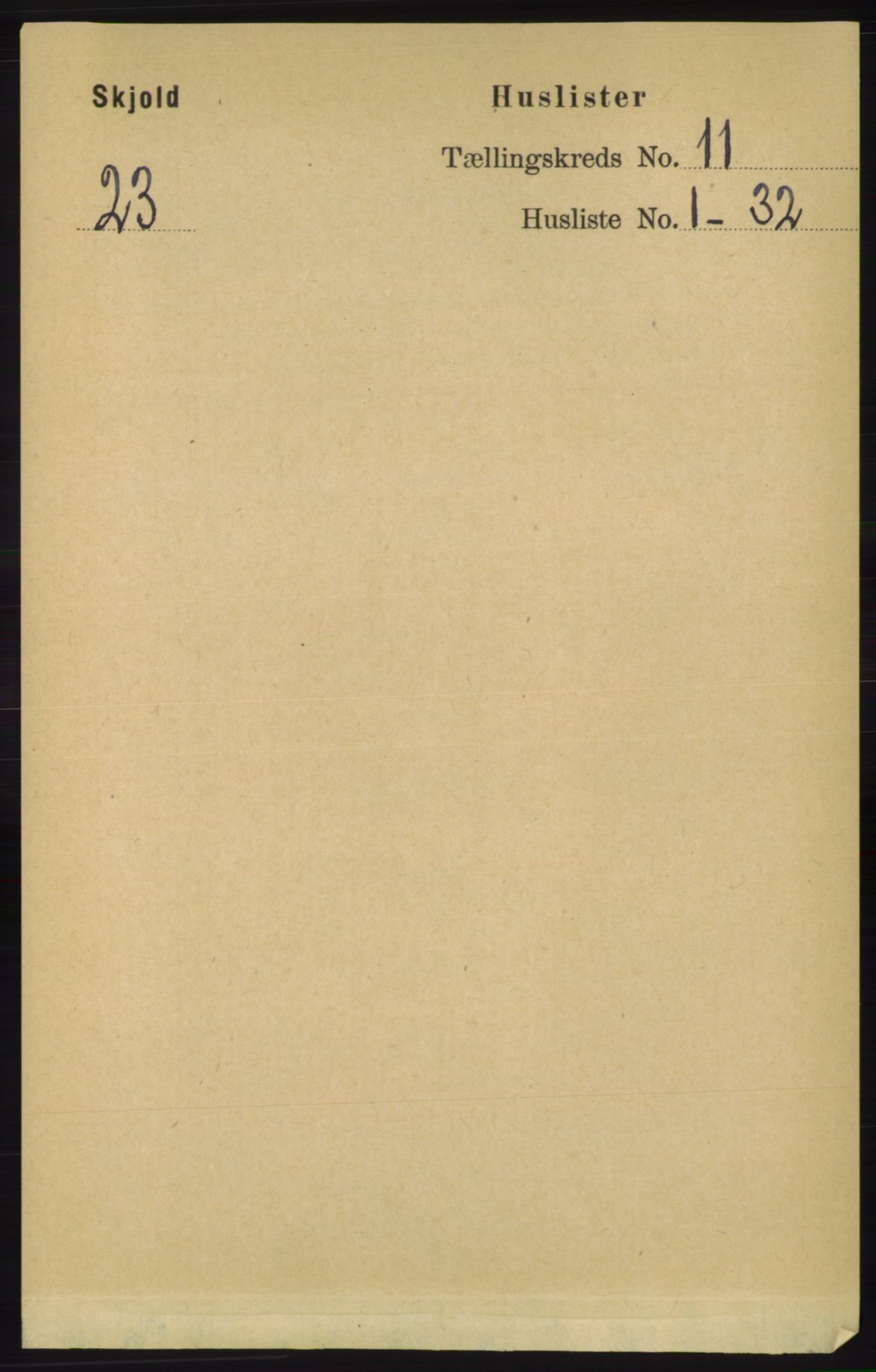 RA, 1891 census for 1154 Skjold, 1891, p. 2035