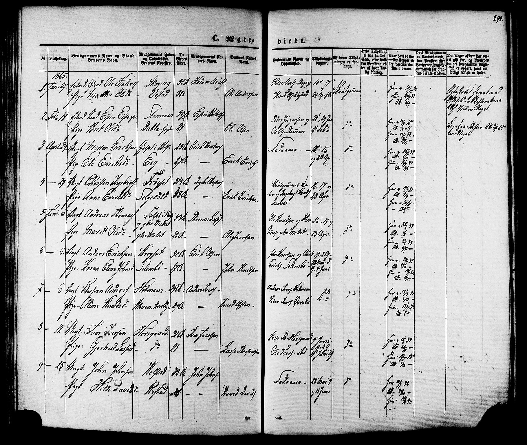 Ministerialprotokoller, klokkerbøker og fødselsregistre - Møre og Romsdal, SAT/A-1454/547/L0603: Parish register (official) no. 547A05, 1846-1877, p. 294