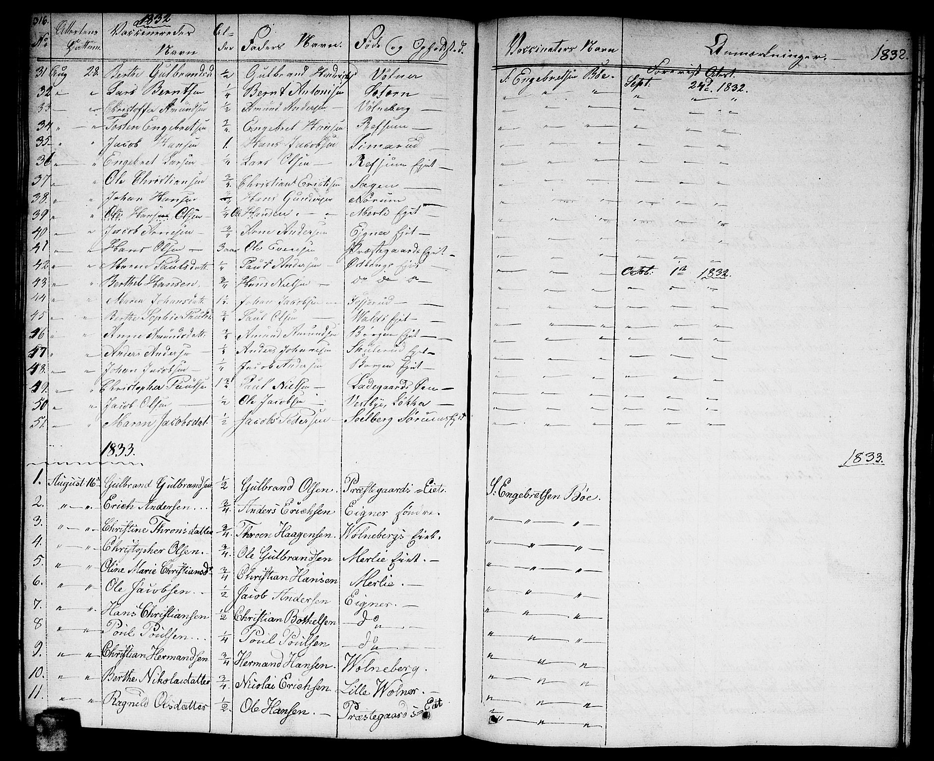 Sørum prestekontor Kirkebøker, SAO/A-10303/F/Fa/L0004: Parish register (official) no. I 4, 1829-1845, p. 316
