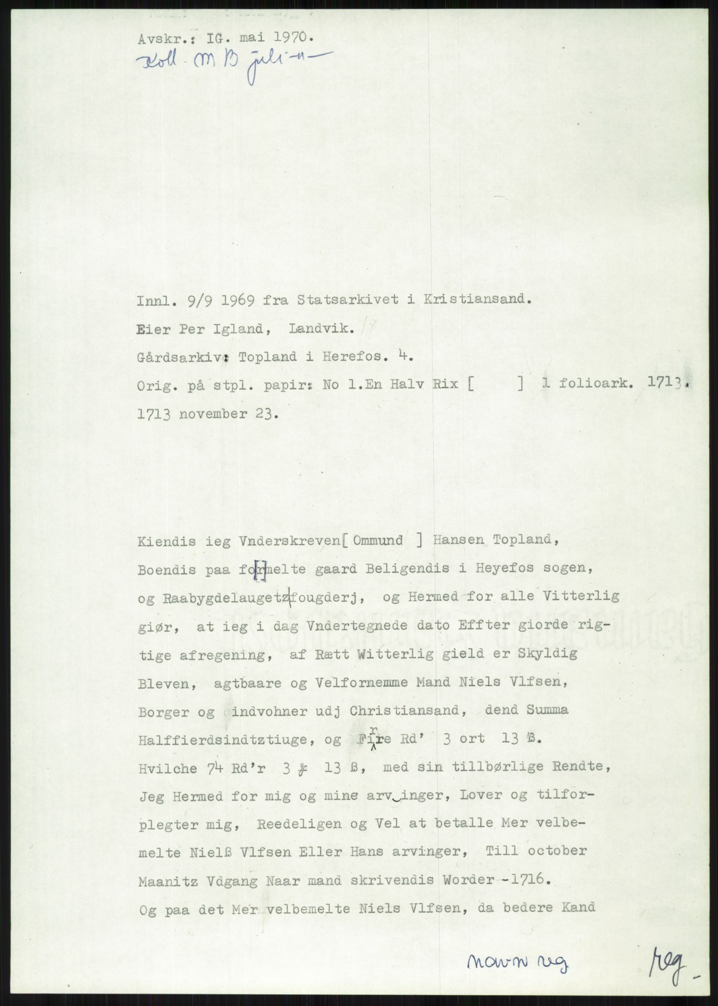 Samlinger til kildeutgivelse, Diplomavskriftsamlingen, AV/RA-EA-4053/H/Ha, p. 3358