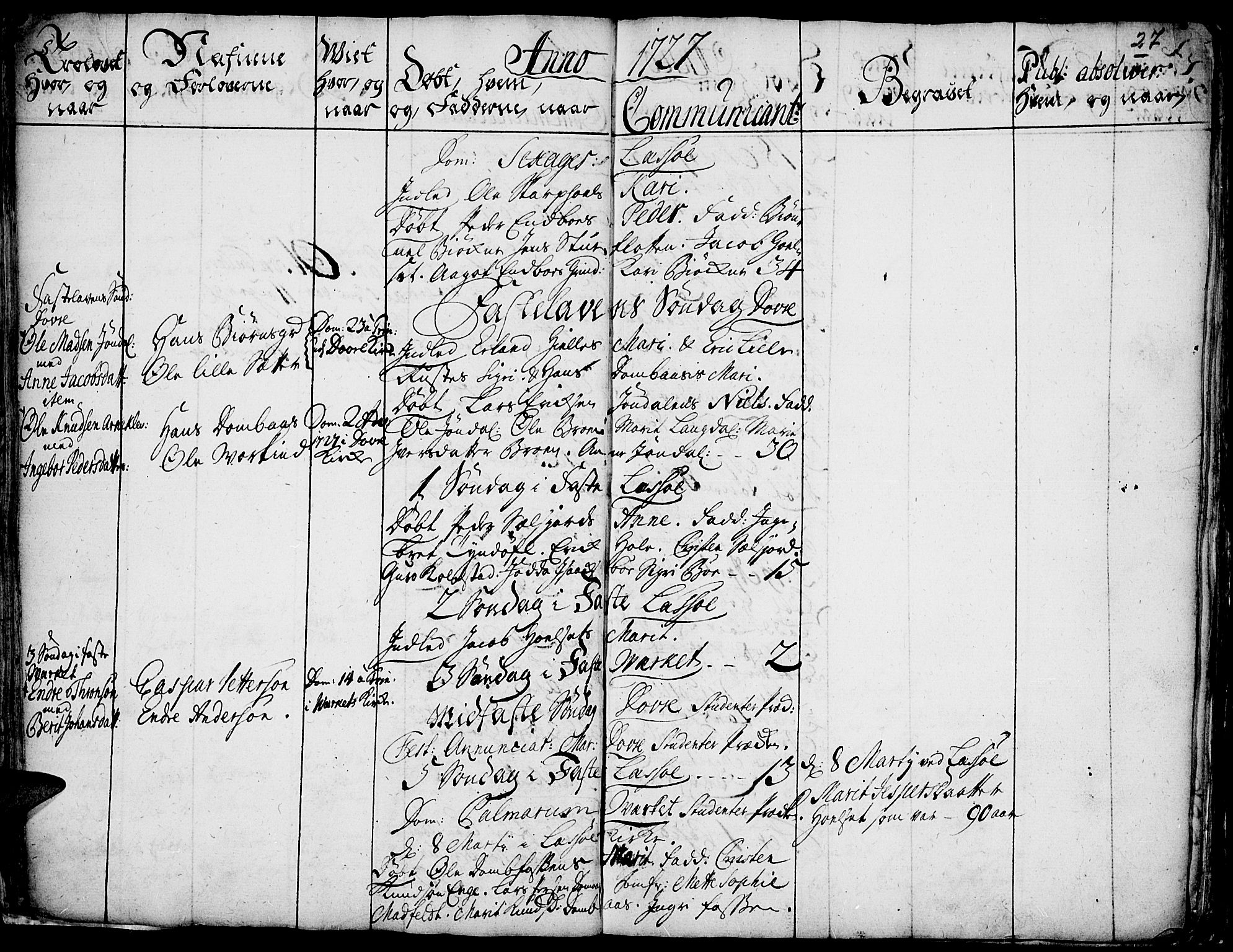 Lesja prestekontor, SAH/PREST-068/H/Ha/Haa/L0001: Parish register (official) no. 1, 1724-1731, p. 27