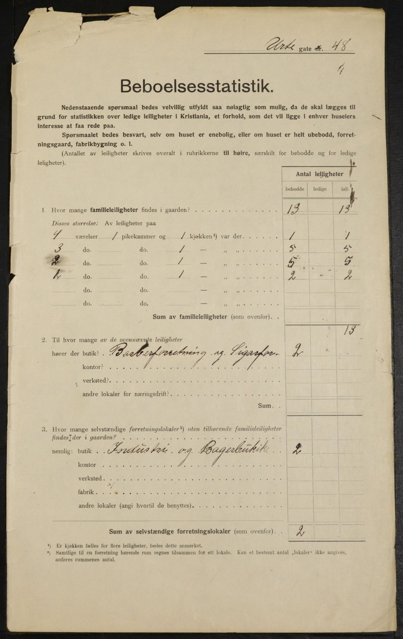 OBA, Municipal Census 1915 for Kristiania, 1915, p. 121944