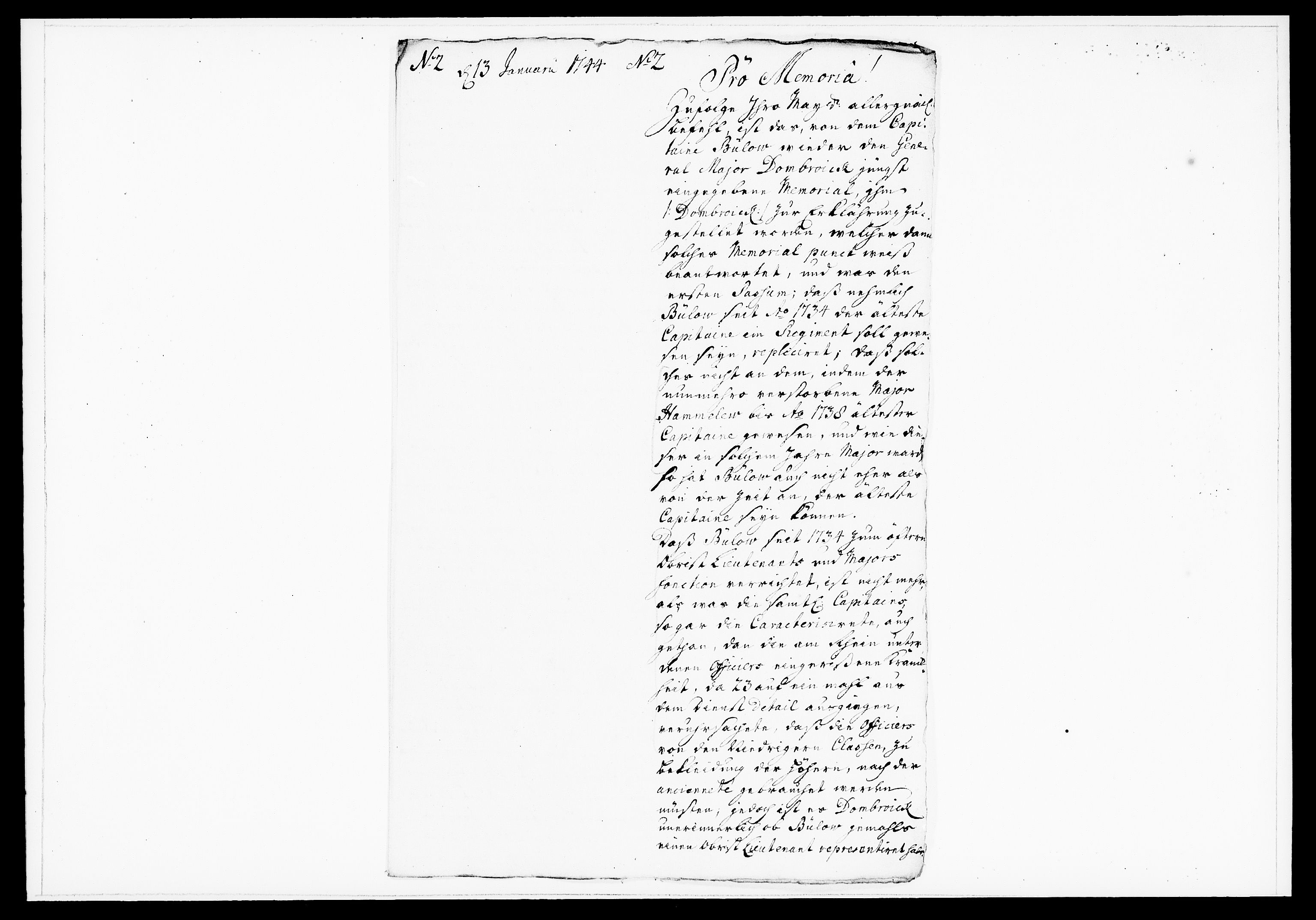 Krigskollegiet, Krigskancelliet, DRA/A-0006/-/1182-1187: Refererede sager, 1744, p. 9