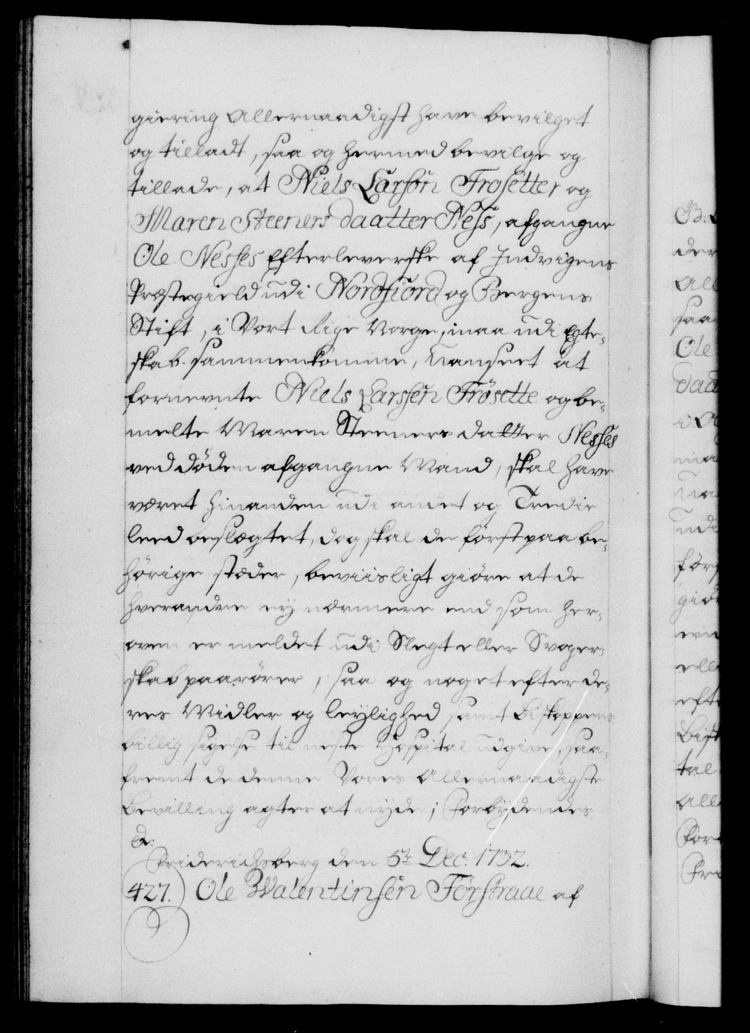 Danske Kanselli 1572-1799, AV/RA-EA-3023/F/Fc/Fca/Fcaa/L0027: Norske registre, 1730-1732, p. 708b