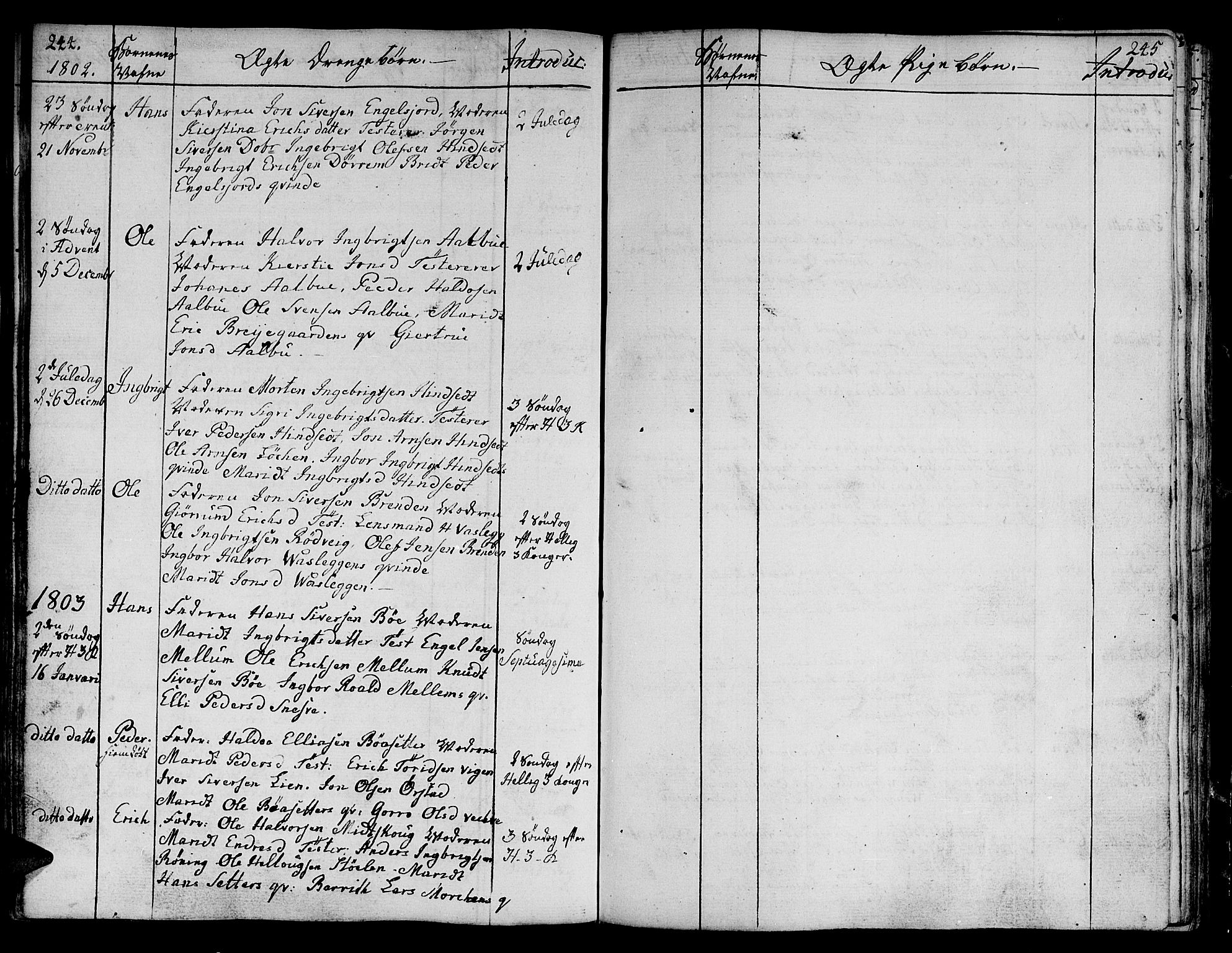 Ministerialprotokoller, klokkerbøker og fødselsregistre - Sør-Trøndelag, SAT/A-1456/678/L0893: Parish register (official) no. 678A03, 1792-1805, p. 244-245