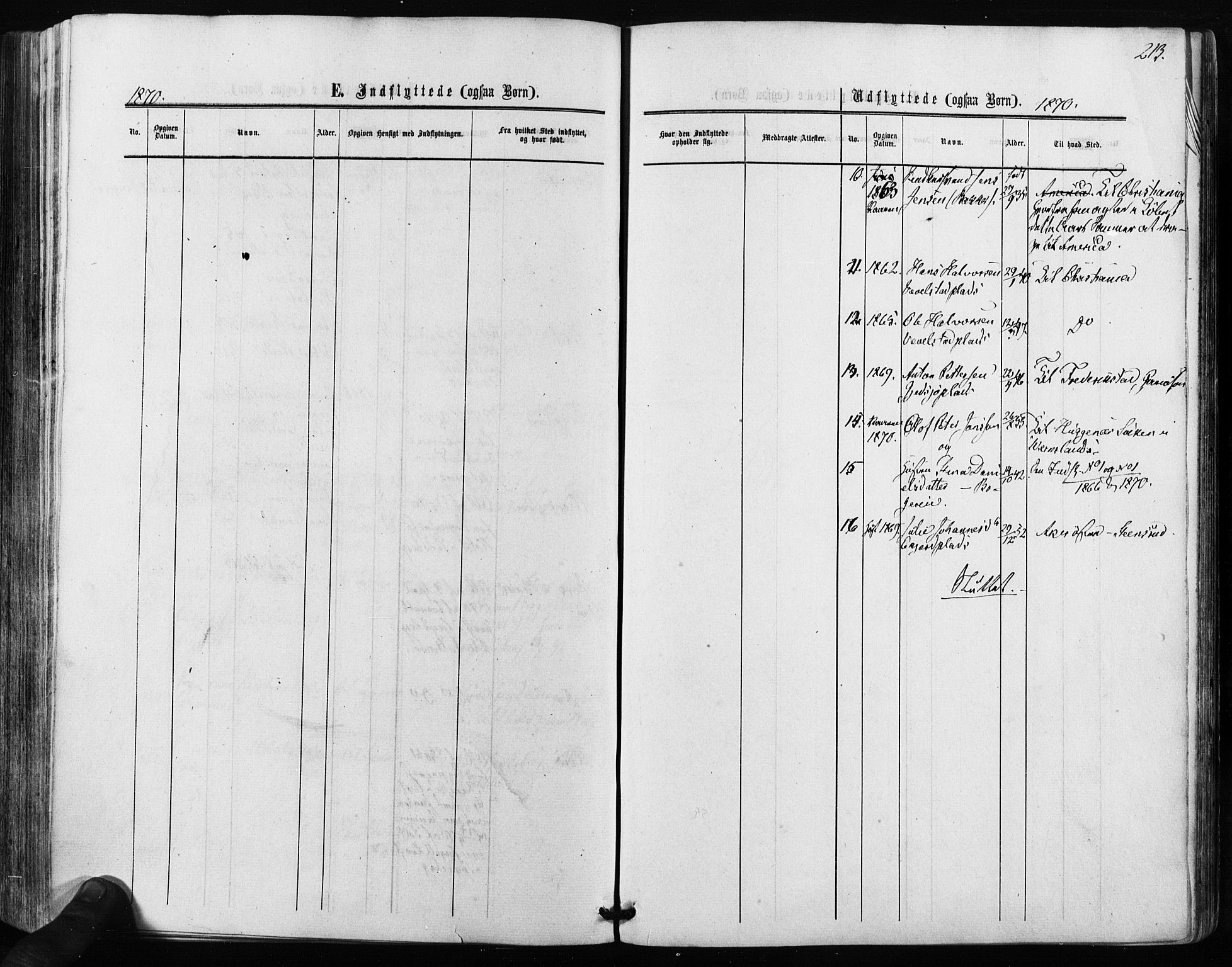 Kråkstad prestekontor Kirkebøker, AV/SAO-A-10125a/F/Fa/L0007: Parish register (official) no. I 7, 1858-1870, p. 213