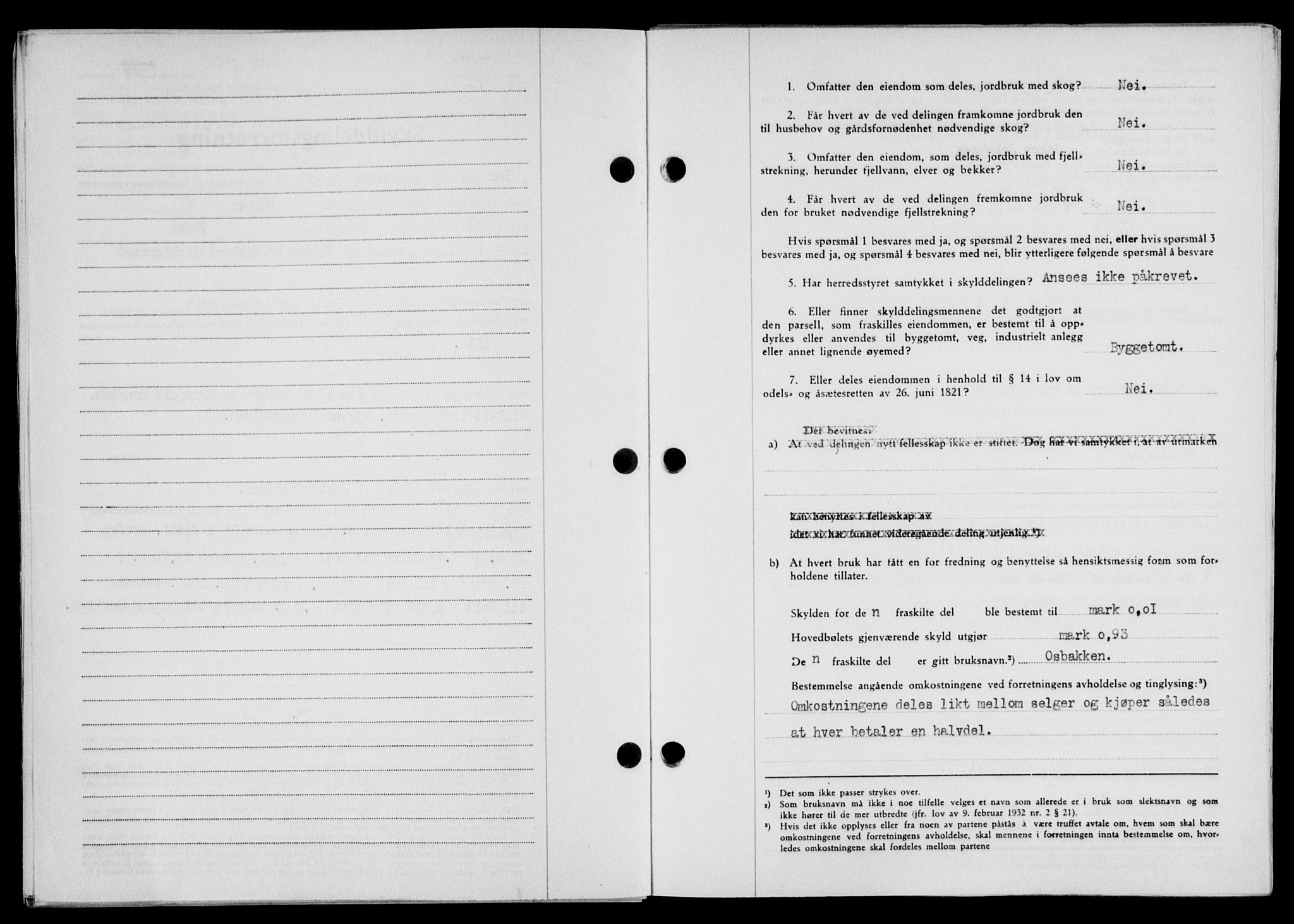 Lofoten sorenskriveri, SAT/A-0017/1/2/2C/L0021a: Mortgage book no. 21a, 1949-1949, Diary no: : 2321/1949