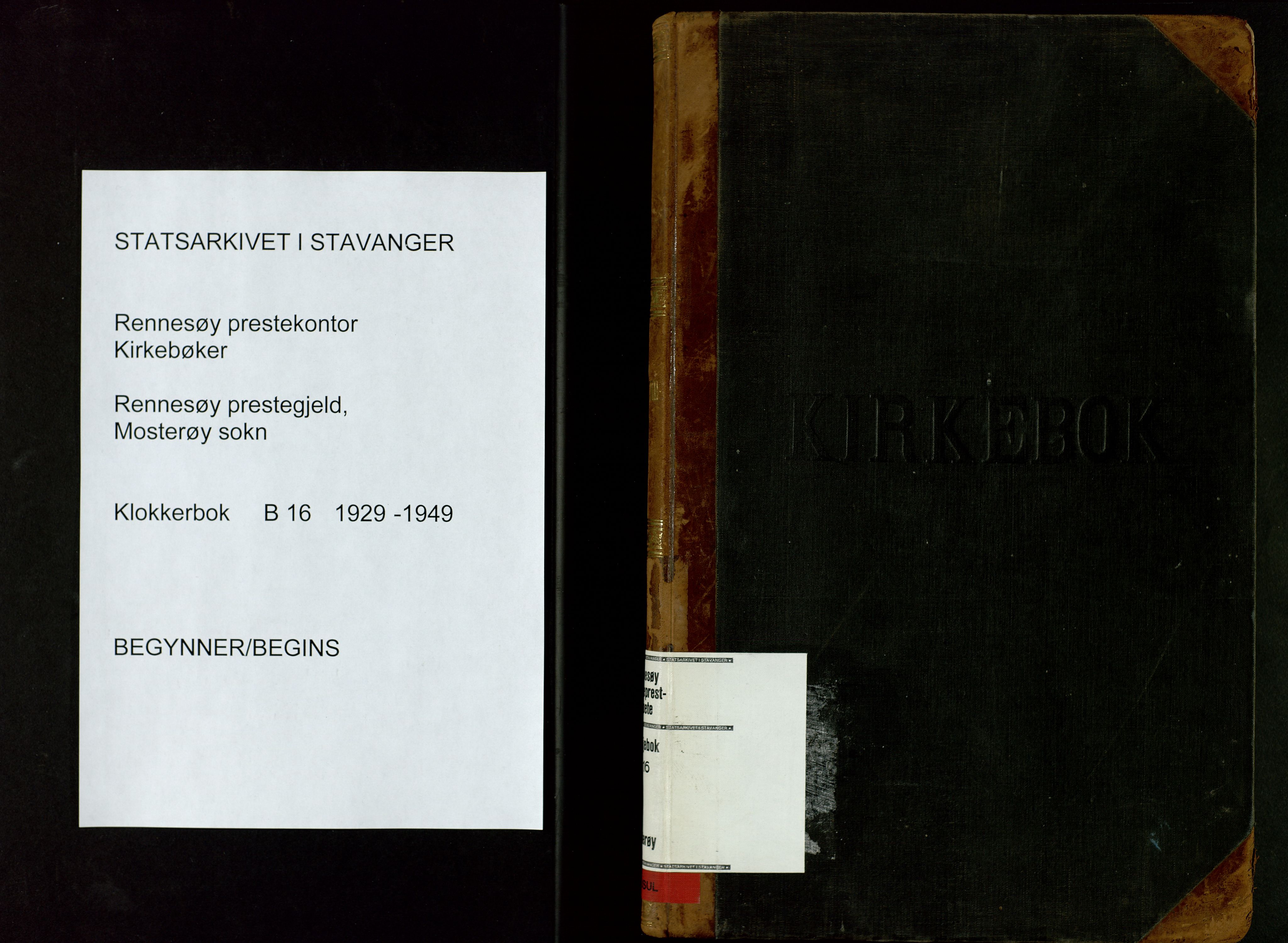 Rennesøy sokneprestkontor, SAST/A -101827/H/Ha/Hab/L0017: Parish register (copy) no. B 16, 1929-1949