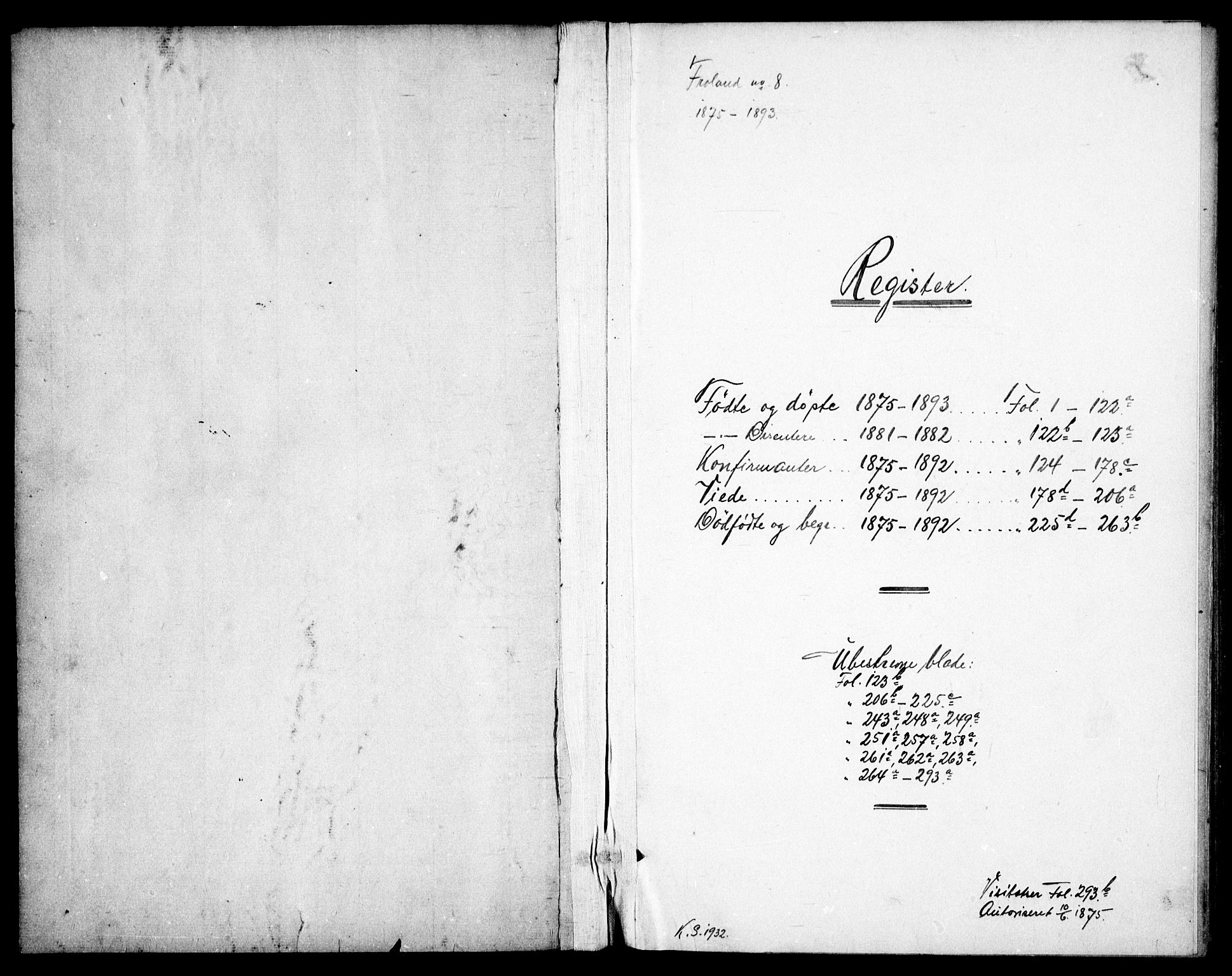 Froland sokneprestkontor, SAK/1111-0013/F/Fb/L0009: Parish register (copy) no. B 9, 1875-1893