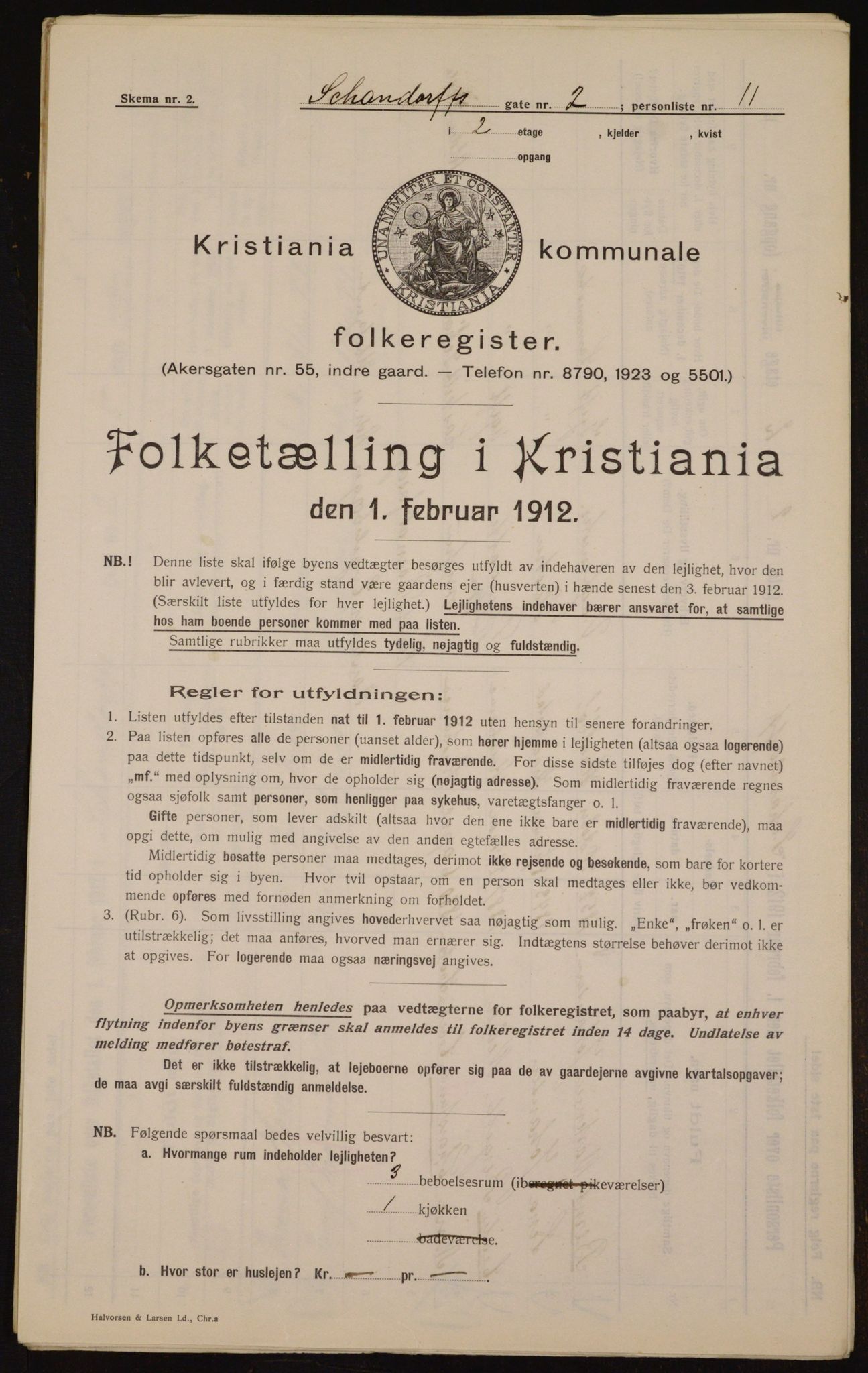 OBA, Municipal Census 1912 for Kristiania, 1912, p. 89681