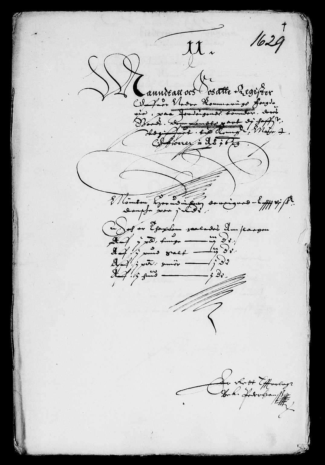 Rentekammeret inntil 1814, Reviderte regnskaper, Lensregnskaper, AV/RA-EA-5023/R/Rb/Rba/L0098: Akershus len, 1629-1630