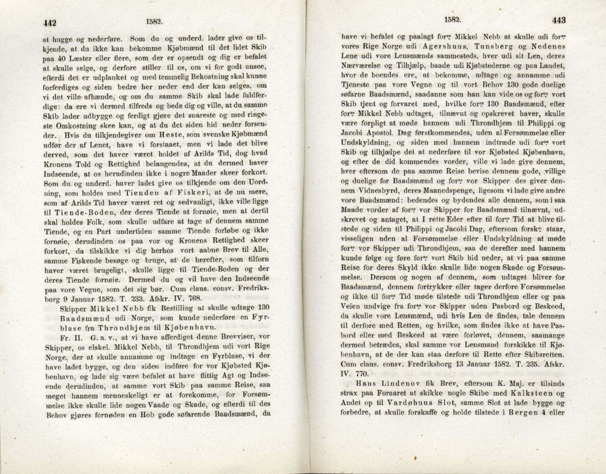 Publikasjoner utgitt av Det Norske Historiske Kildeskriftfond, PUBL/-/-/-: Norske Rigs-Registranter, bind 2, 1572-1588, p. 442-443