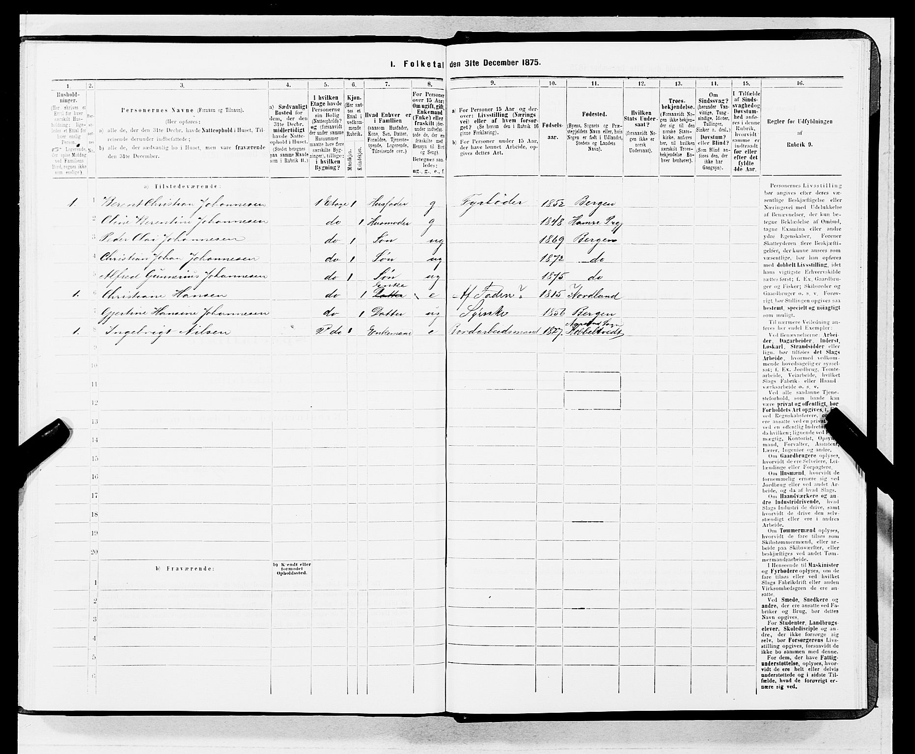 SAB, 1875 census for 1301 Bergen, 1875, p. 4449