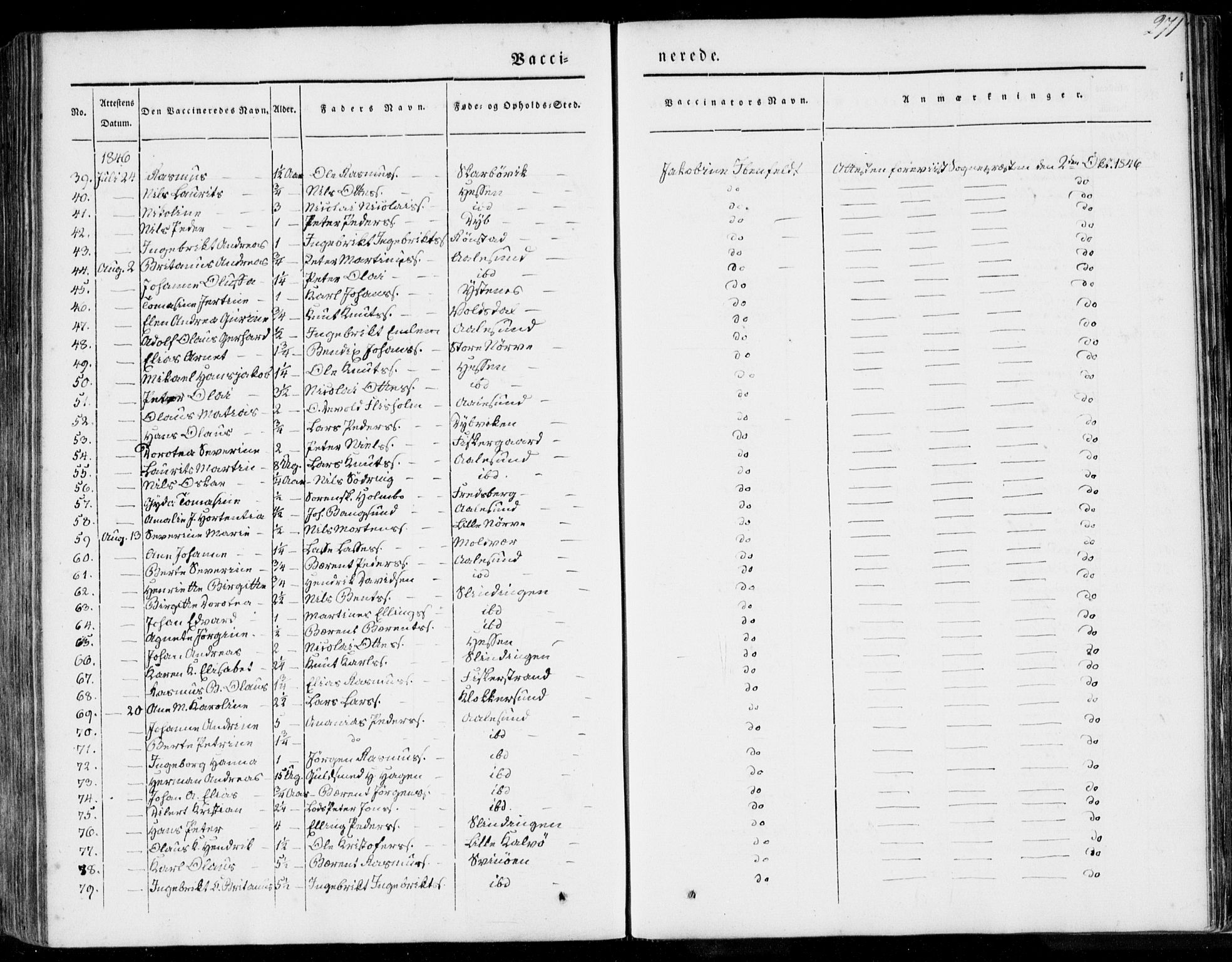 Ministerialprotokoller, klokkerbøker og fødselsregistre - Møre og Romsdal, AV/SAT-A-1454/528/L0396: Parish register (official) no. 528A07, 1839-1847, p. 271