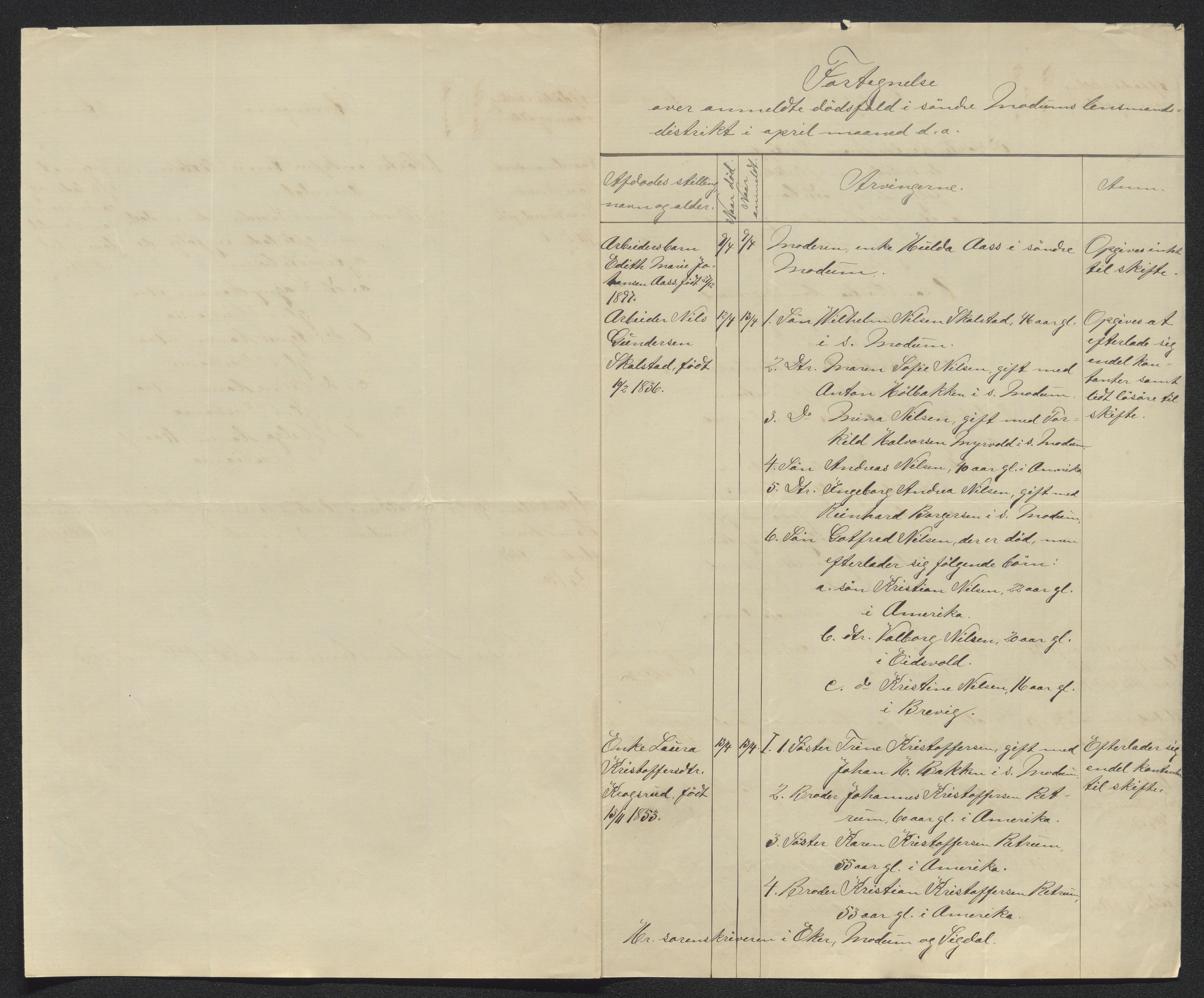 Eiker, Modum og Sigdal sorenskriveri, AV/SAKO-A-123/H/Ha/Hab/L0032: Dødsfallsmeldinger, 1907-1908, p. 116