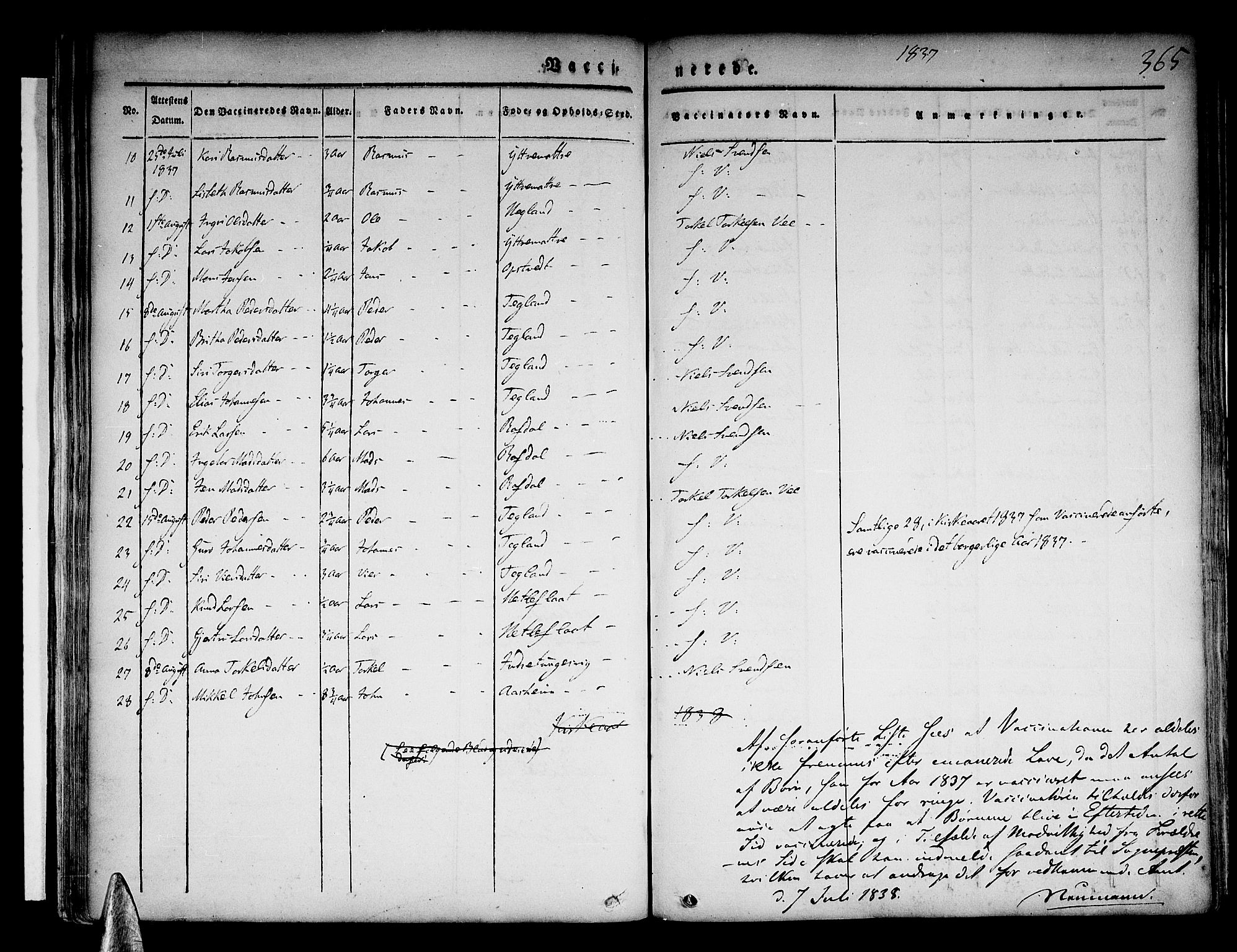 Skånevik sokneprestembete, AV/SAB-A-77801/H/Haa: Parish register (official) no. A 4, 1828-1848, p. 365