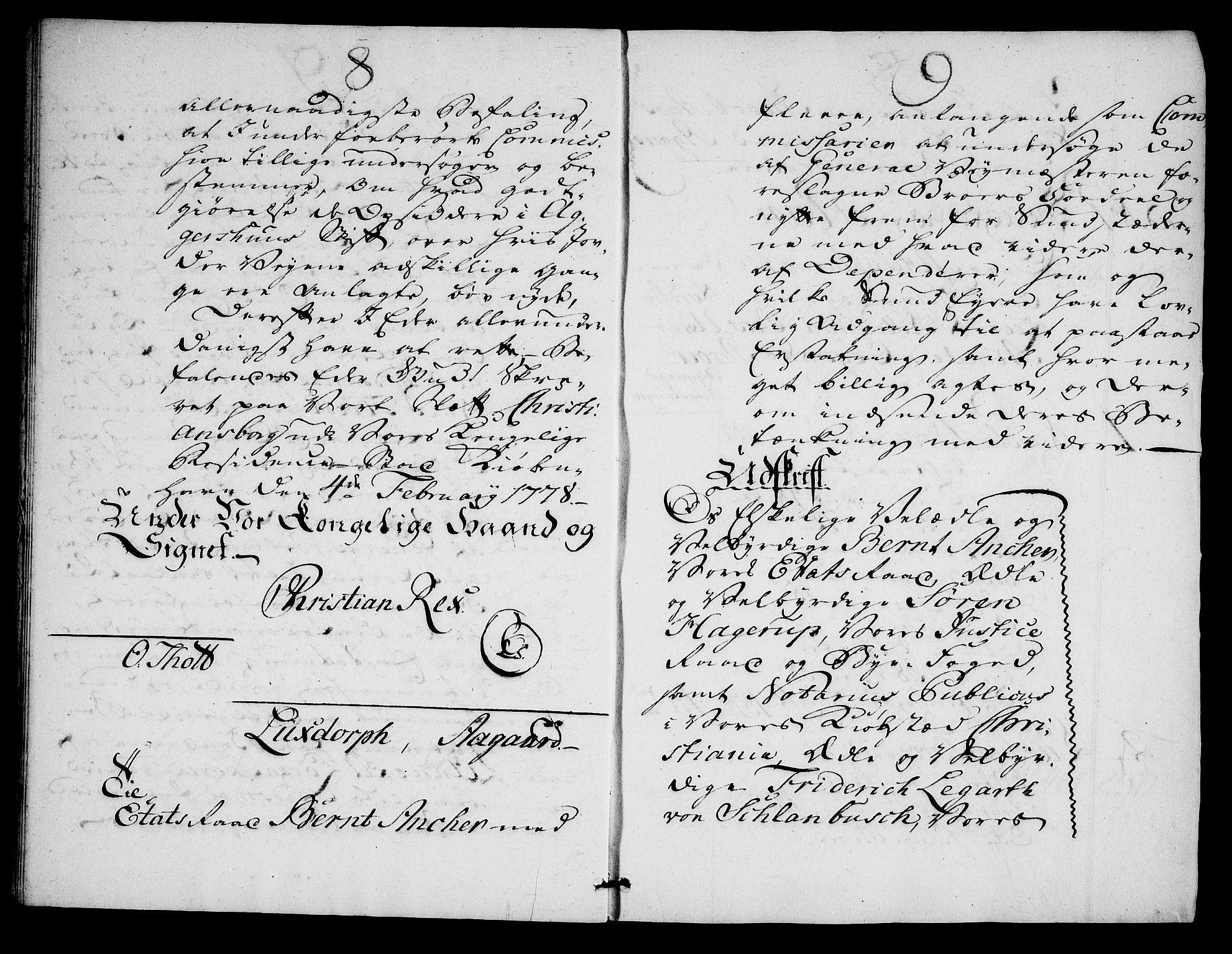 Danske Kanselli, Skapsaker, AV/RA-EA-4061/F/L0113: Skap 16, pakke 36-39, 1634-1778, p. 8