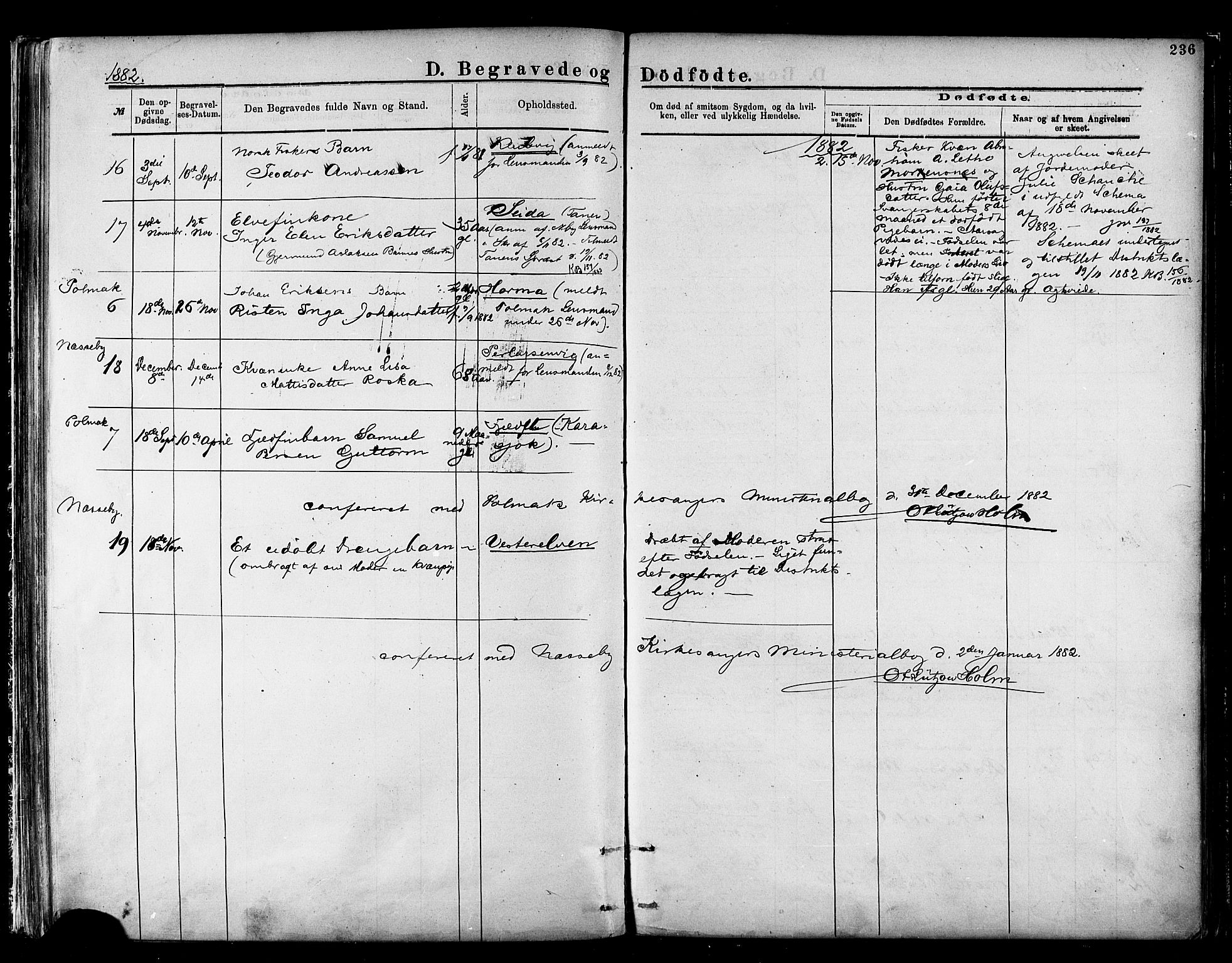 Nesseby sokneprestkontor, AV/SATØ-S-1330/H/Ha/L0004kirke: Parish register (official) no. 4, 1877-1884, p. 236