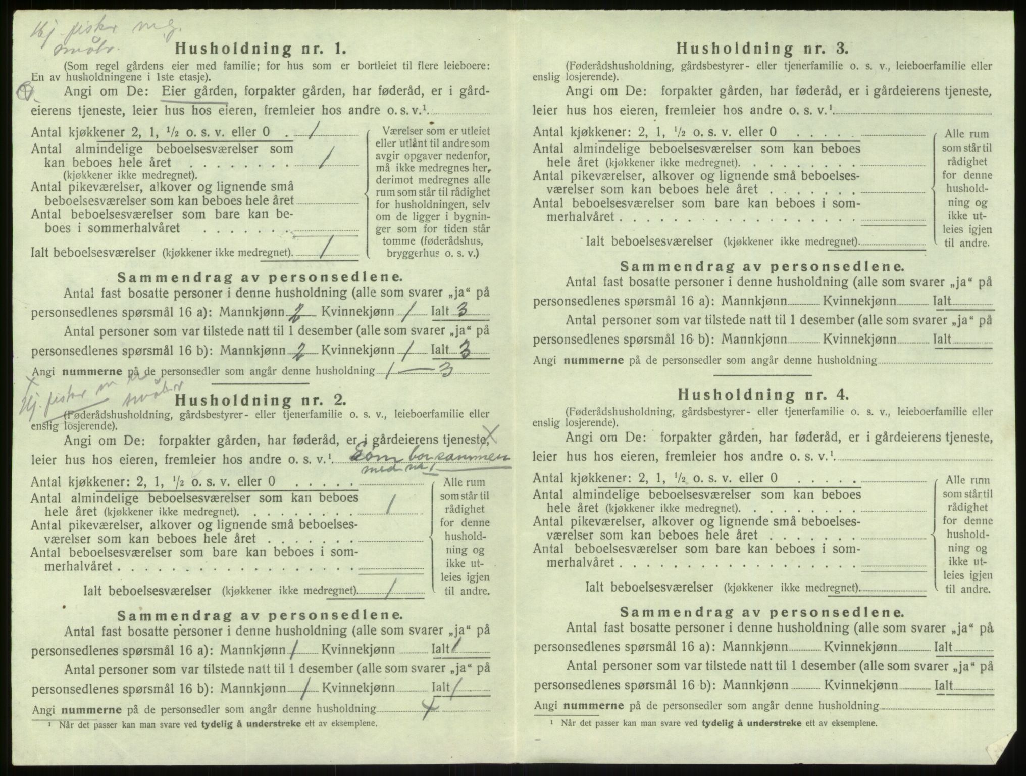 SAB, 1920 census for Herdla, 1920, p. 1277