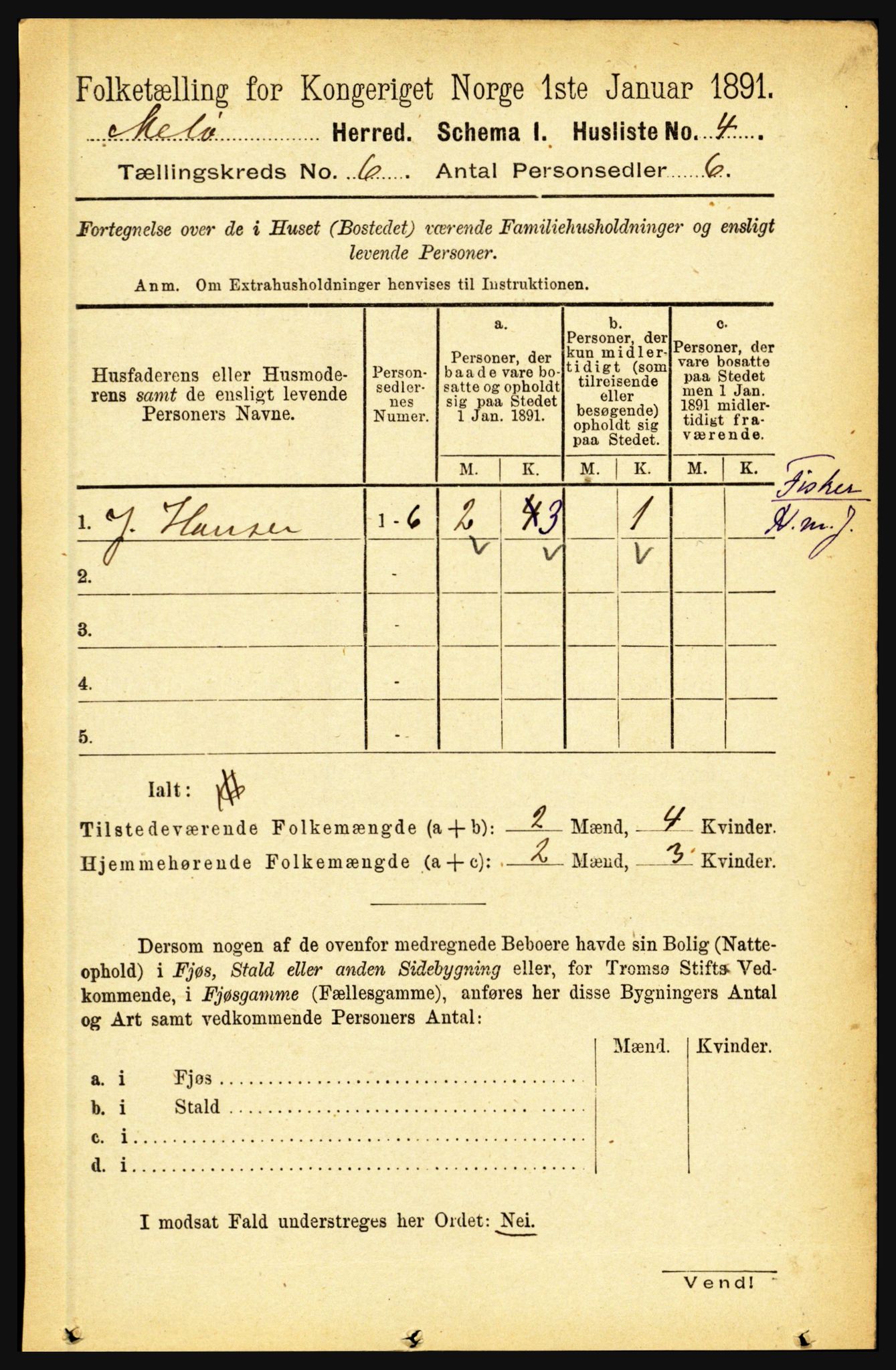 RA, 1891 census for 1837 Meløy, 1891, p. 2062