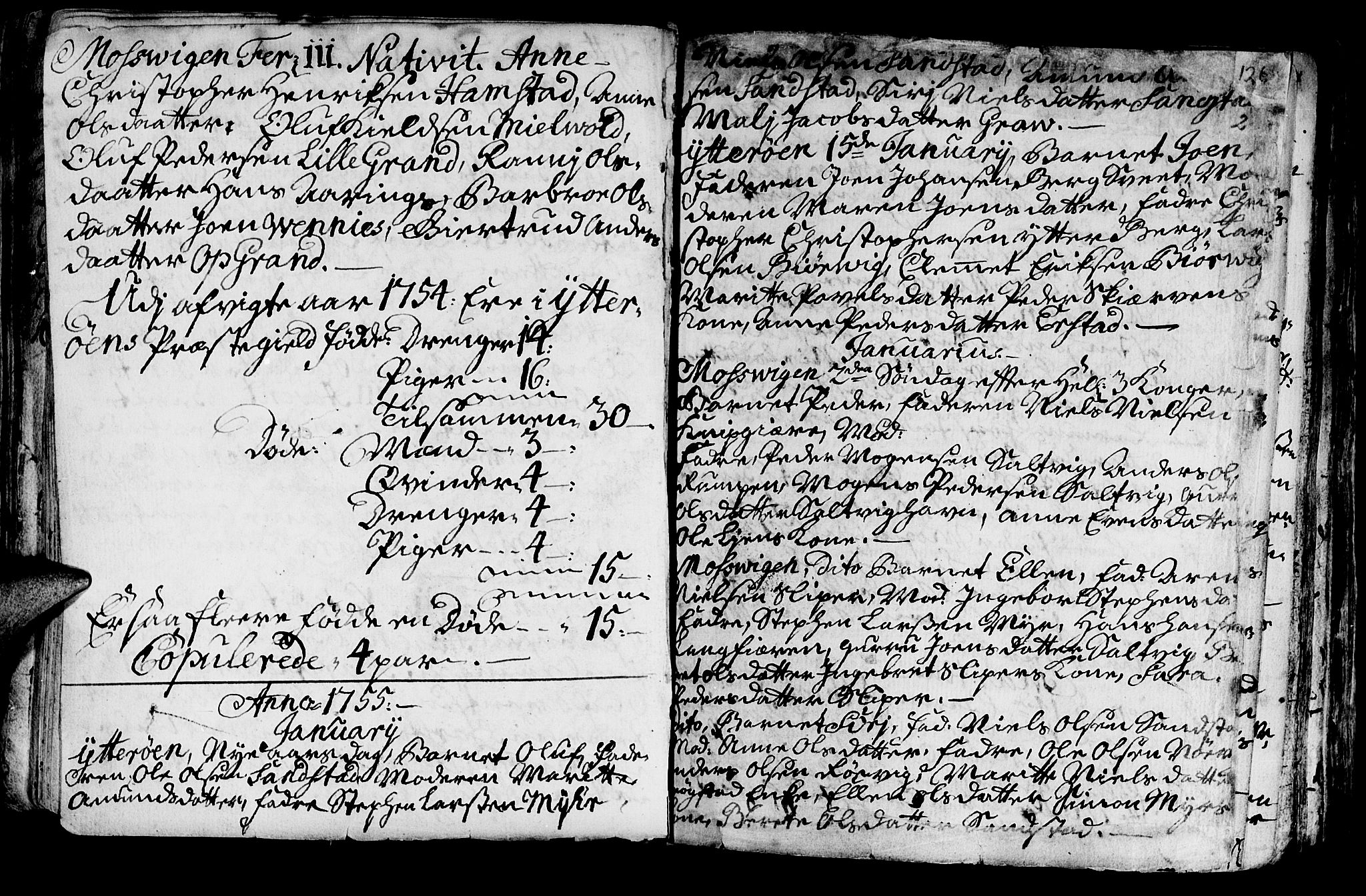 Ministerialprotokoller, klokkerbøker og fødselsregistre - Nord-Trøndelag, SAT/A-1458/722/L0215: Parish register (official) no. 722A02, 1718-1755, p. 126