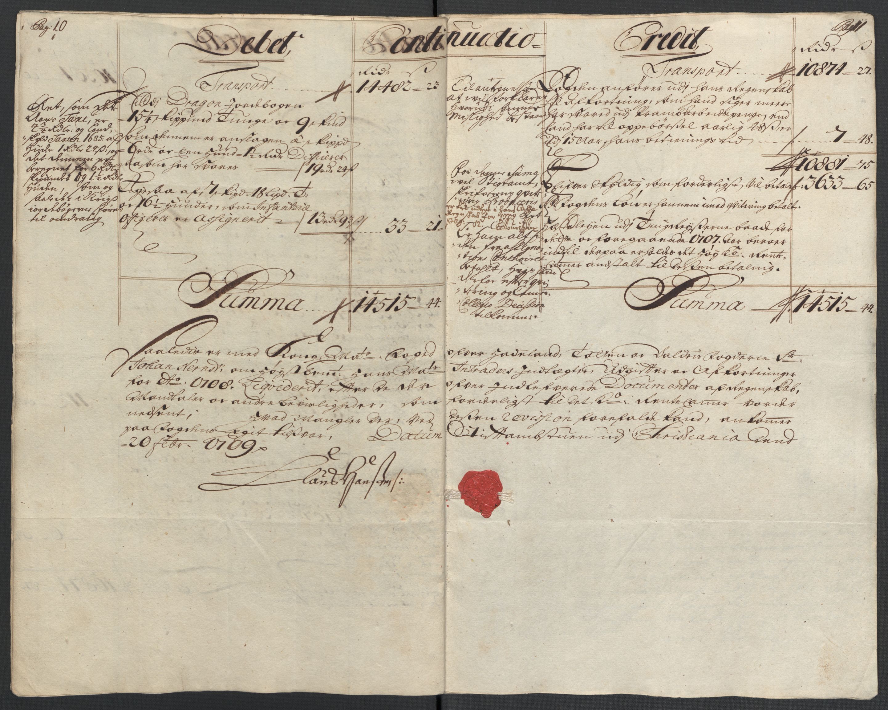 Rentekammeret inntil 1814, Reviderte regnskaper, Fogderegnskap, AV/RA-EA-4092/R18/L1305: Fogderegnskap Hadeland, Toten og Valdres, 1707-1708, p. 415