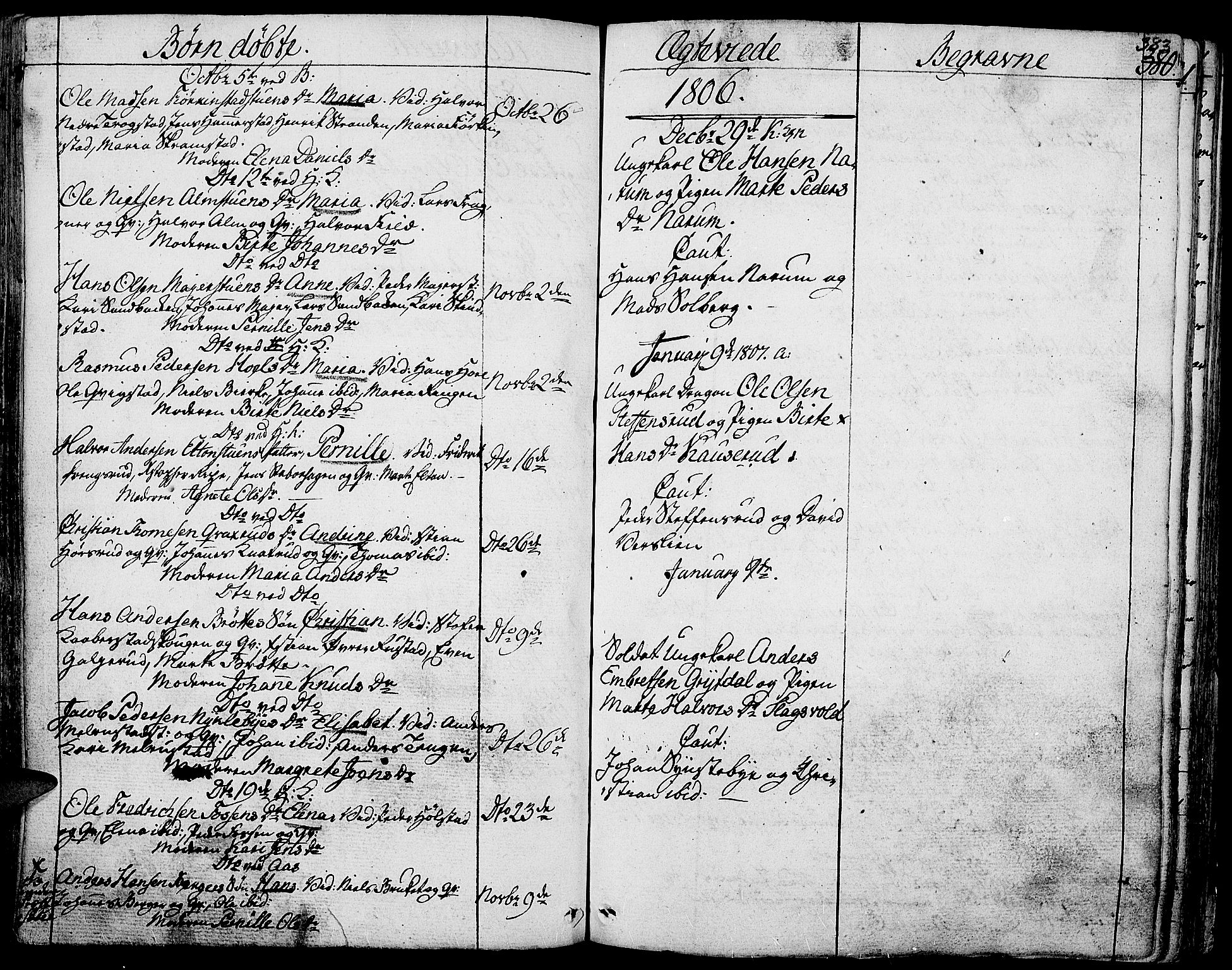 Toten prestekontor, SAH/PREST-102/H/Ha/Haa/L0007: Parish register (official) no. 7, 1794-1809, p. 383