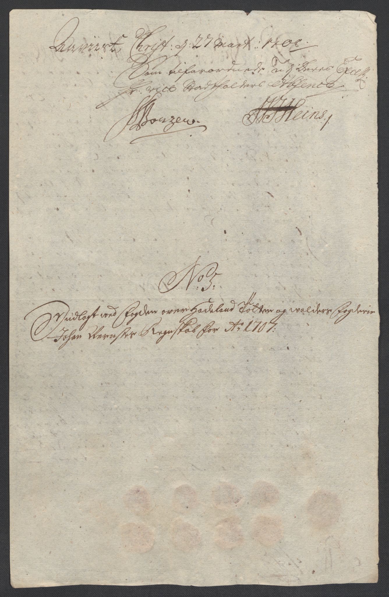 Rentekammeret inntil 1814, Reviderte regnskaper, Fogderegnskap, AV/RA-EA-4092/R18/L1305: Fogderegnskap Hadeland, Toten og Valdres, 1707-1708, p. 31