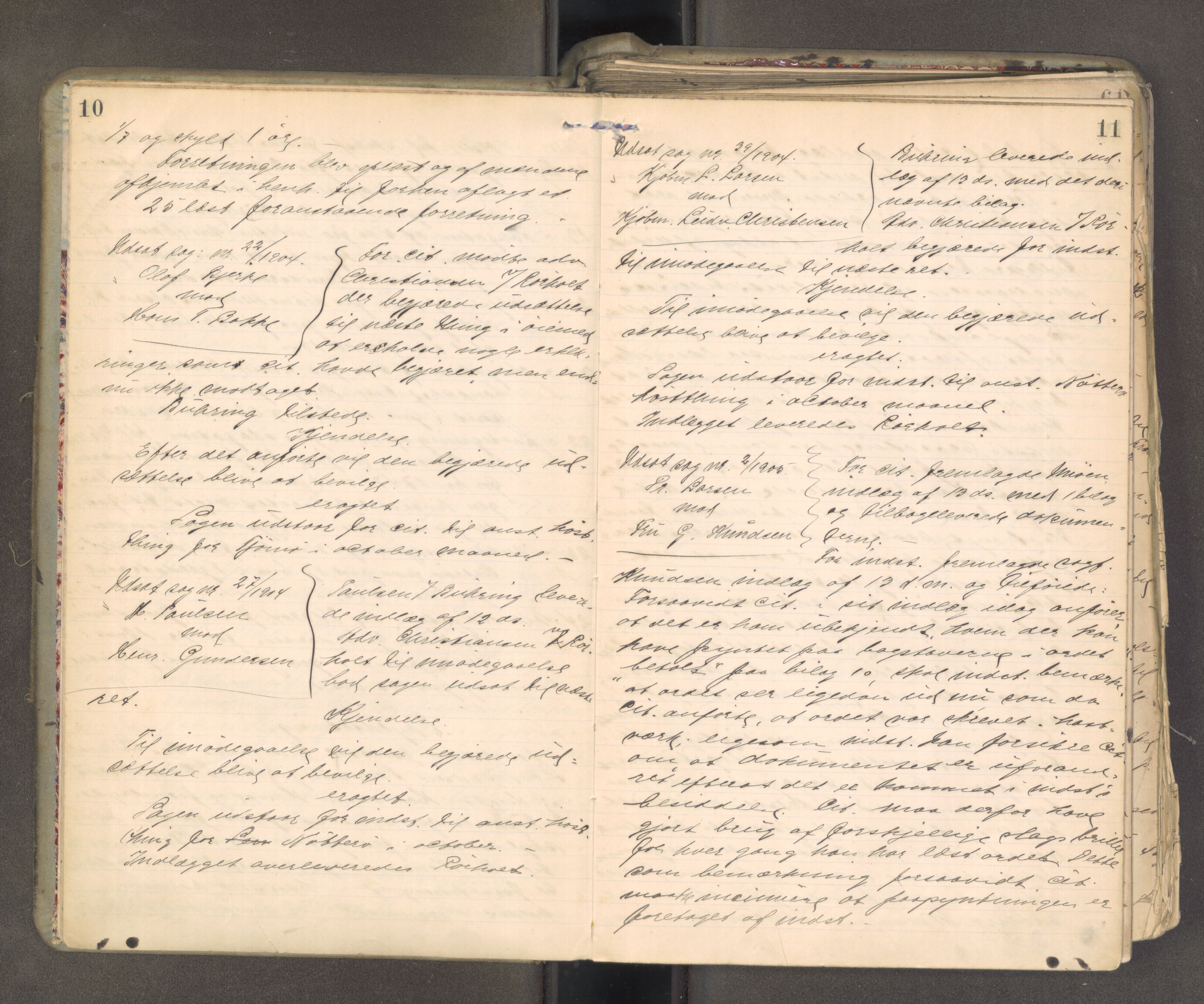 Søndre Jarlsberg sorenskriveri, AV/SAKO-A-129/F/Fa/L0045: Tingbok, 1905-1907, p. 10-11