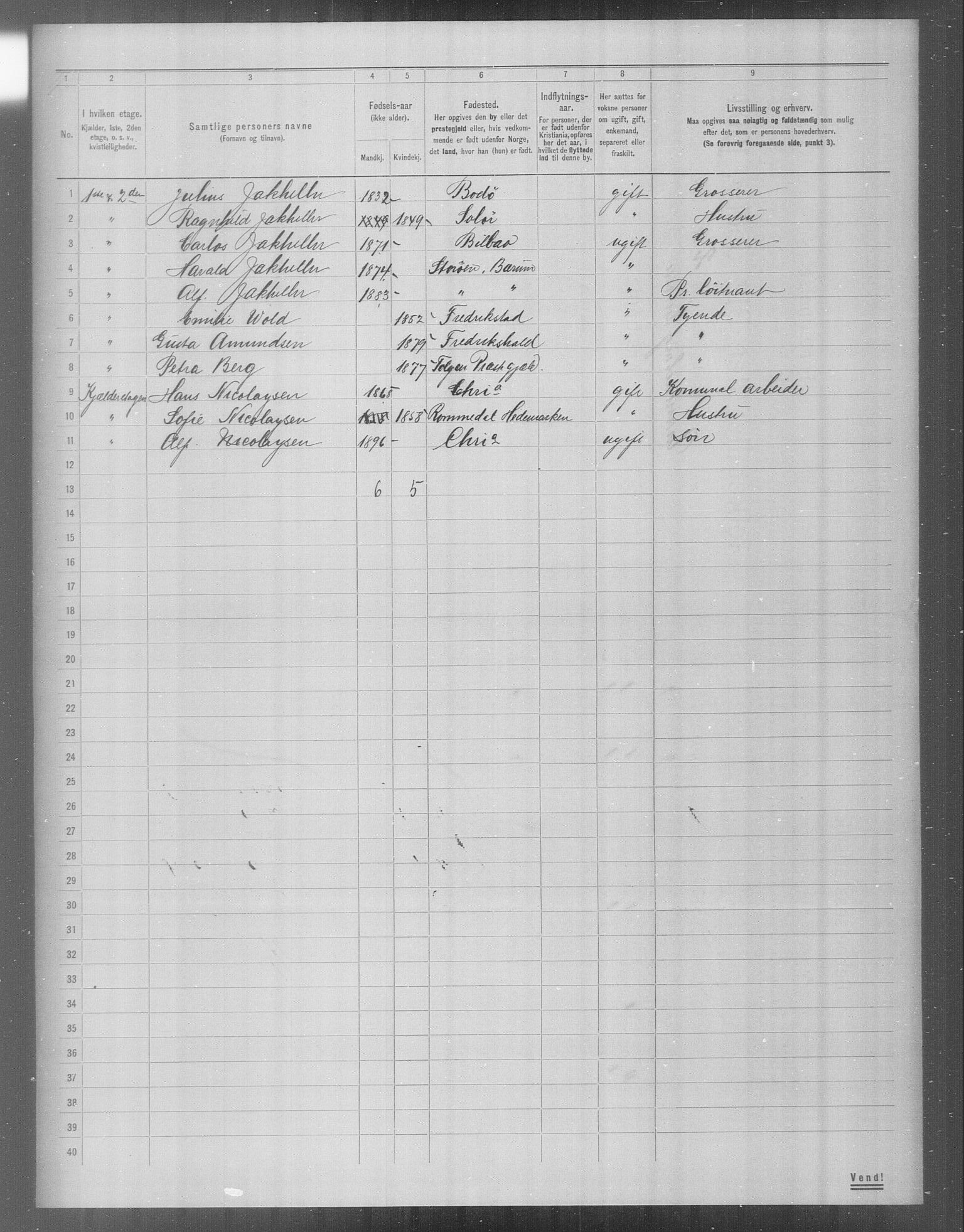 OBA, Municipal Census 1904 for Kristiania, 1904, p. 22687