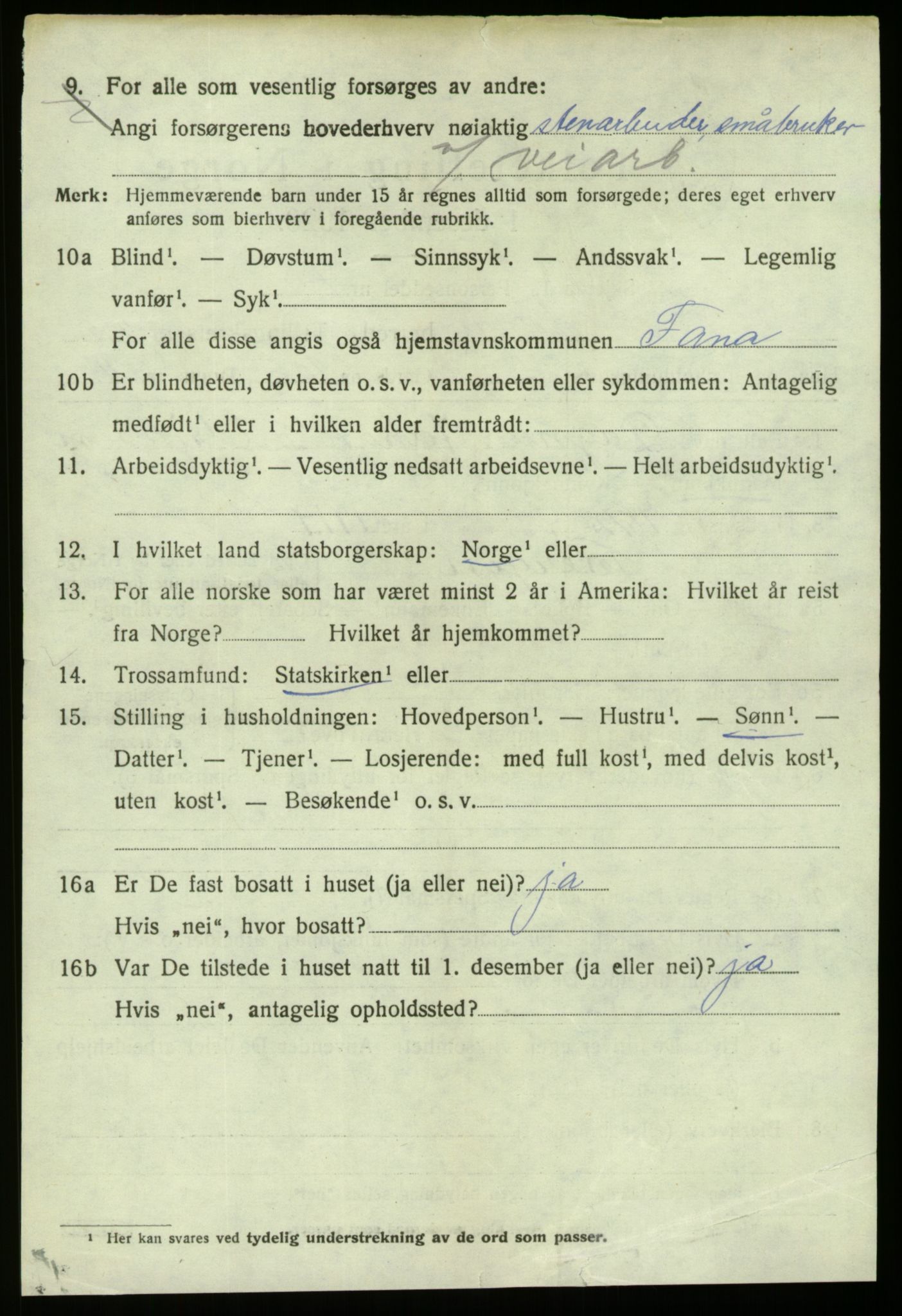 SAB, 1920 census for Fana, 1920, p. 26286