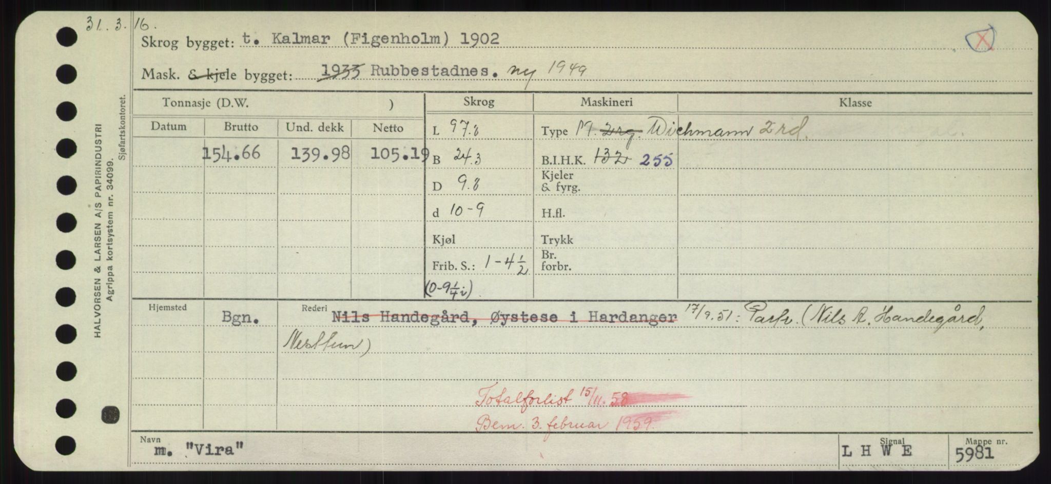 Sjøfartsdirektoratet med forløpere, Skipsmålingen, AV/RA-S-1627/H/Hd/L0042: Fartøy, Vi-We, p. 39